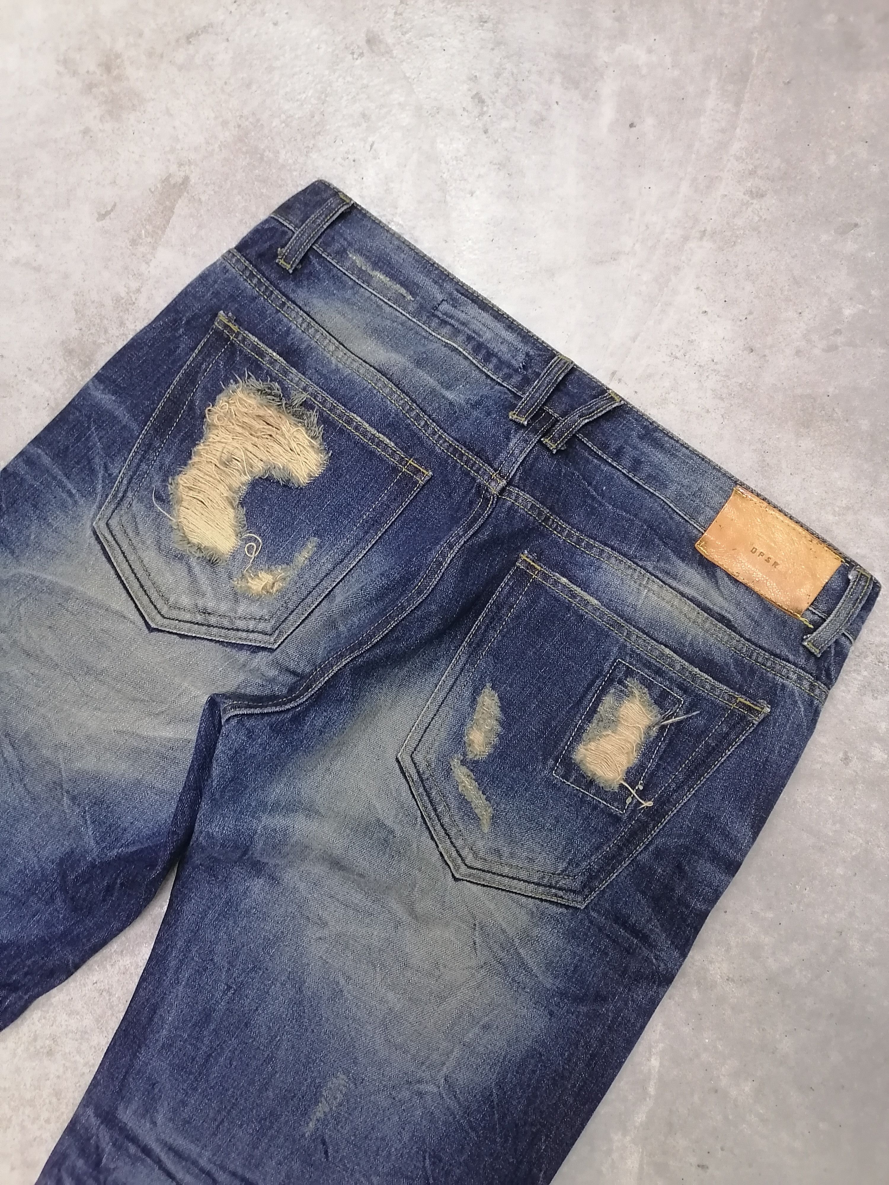 Japanese Brand × Vintage Sickkk🔥DPSR Patchwork Rip Distressed Denim Pants⚡⚡⚡ Size US 36 / EU 52 - 10 Thumbnail