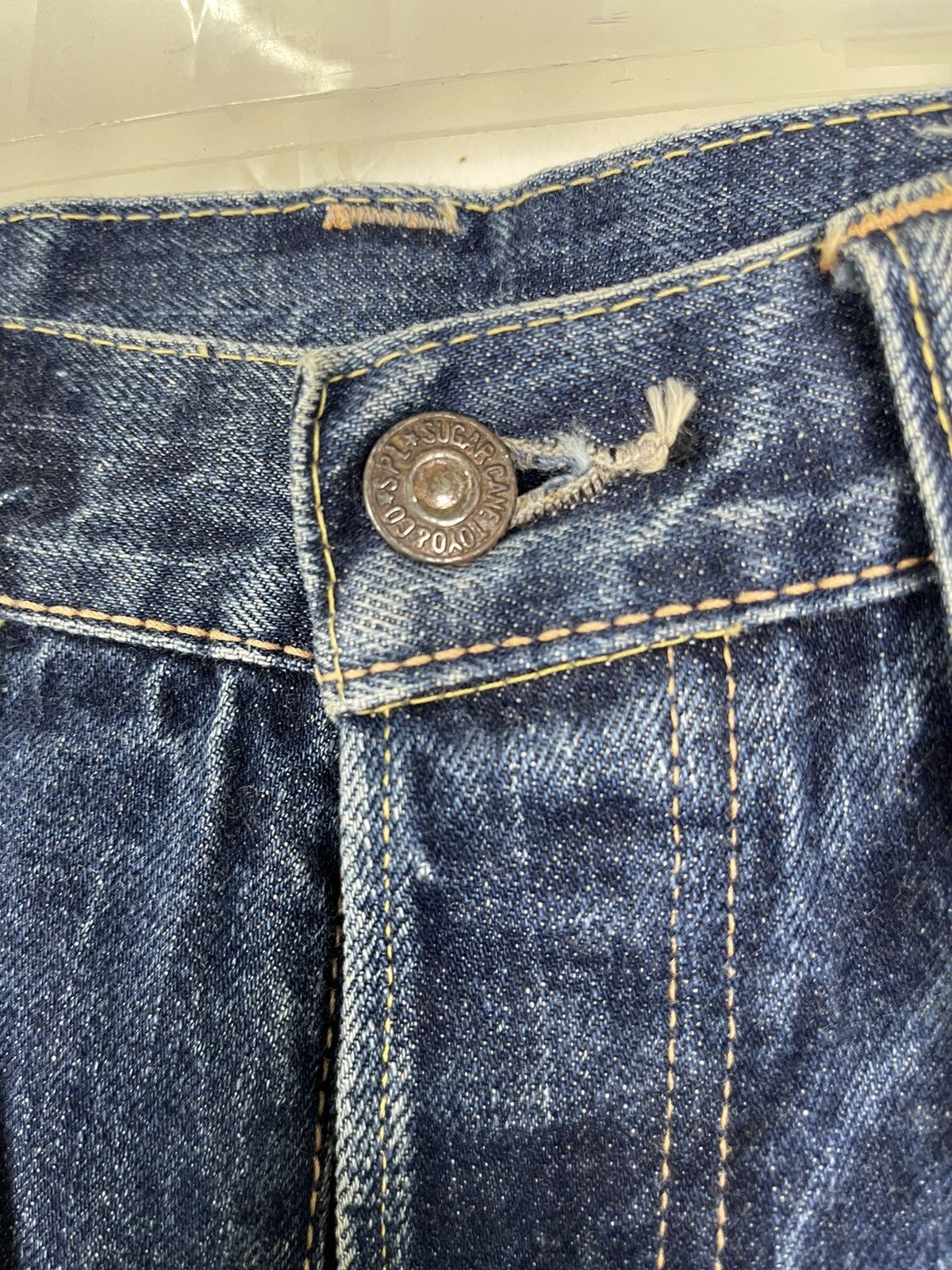 Sugar Cane × Vintage ❌SUMMER SALE❌Vtg Distressed Jeans SUGAR CANE Lot901 Selvedge Size US 32 / EU 48 - 11 Thumbnail