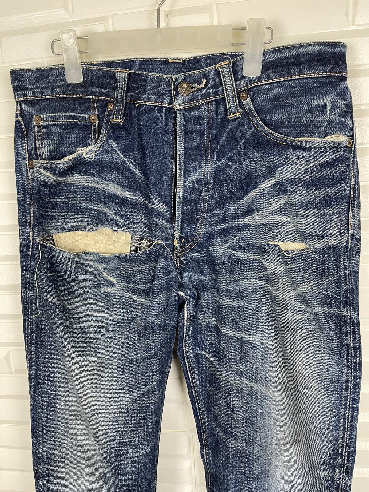 Sugar Cane × Vintage ❌SUMMER SALE❌Vtg Distressed Jeans SUGAR CANE Lot901 Selvedge Size US 32 / EU 48 - 12 Thumbnail