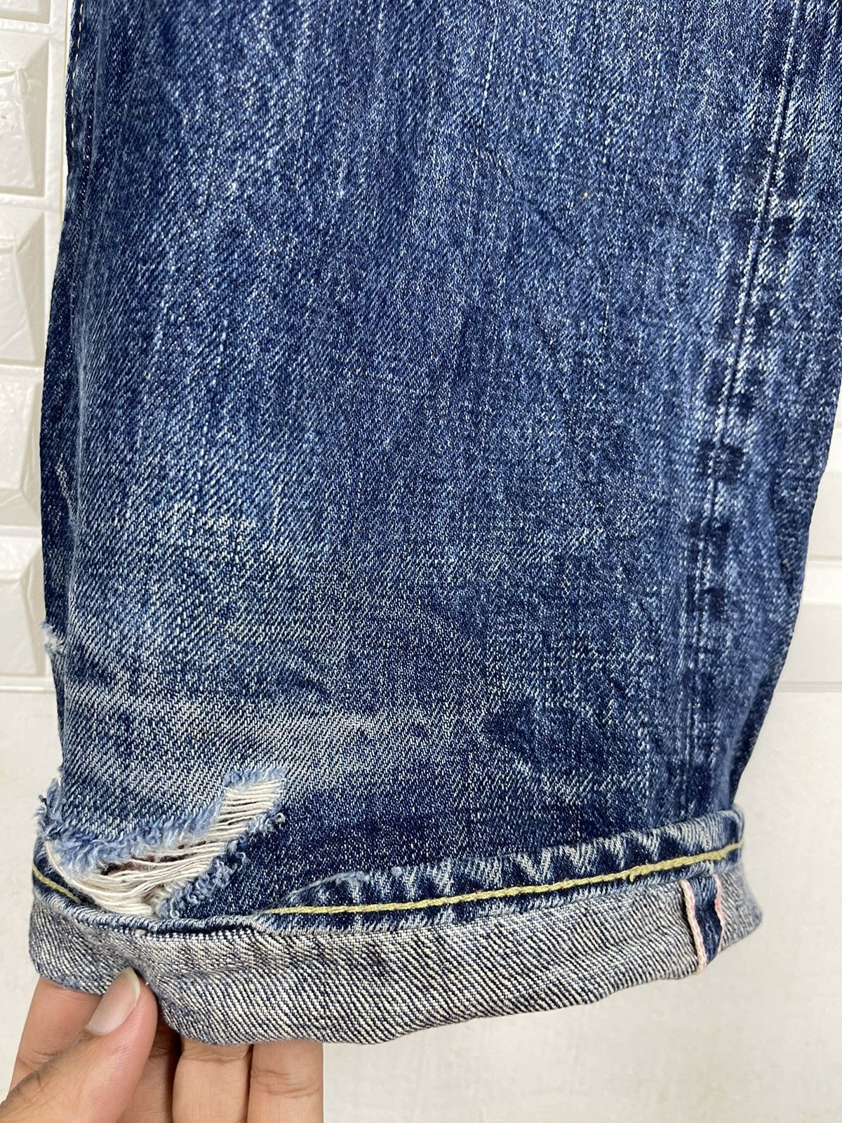 Sugar Cane × Vintage ❌SUMMER SALE❌Vtg Distressed Jeans SUGAR CANE Lot901 Selvedge Size US 32 / EU 48 - 9 Thumbnail