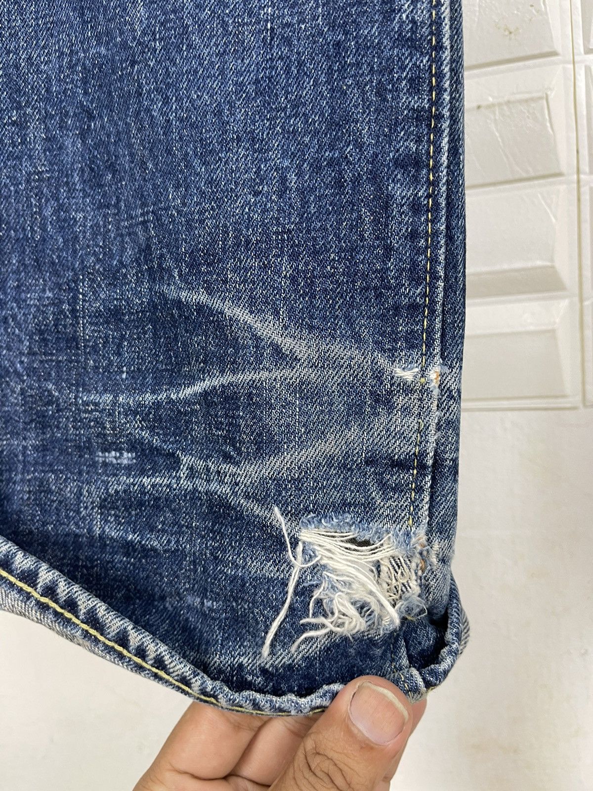 Sugar Cane × Vintage ❌SUMMER SALE❌Vtg Distressed Jeans SUGAR CANE Lot901 Selvedge Size US 32 / EU 48 - 10 Thumbnail