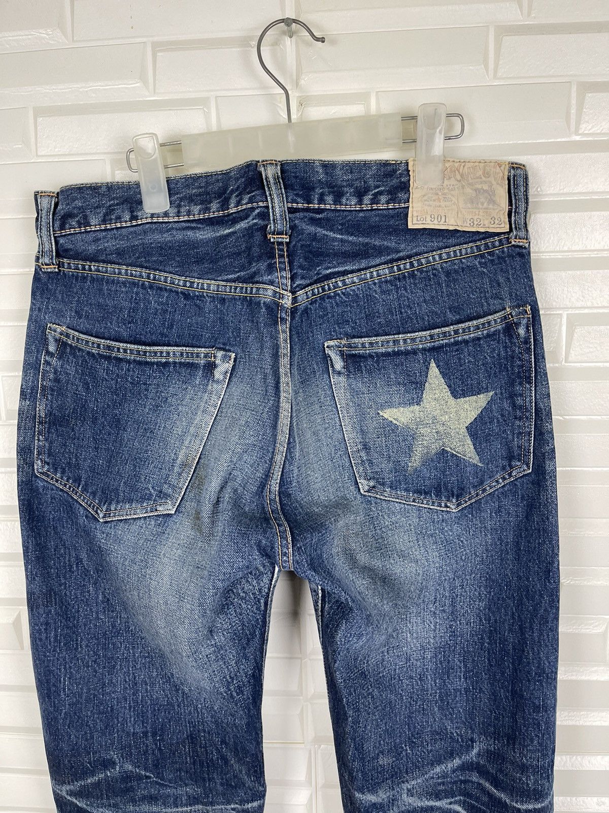 Sugar Cane × Vintage ❌SUMMER SALE❌Vtg Distressed Jeans SUGAR CANE Lot901 Selvedge Size US 32 / EU 48 - 2 Thumbnail