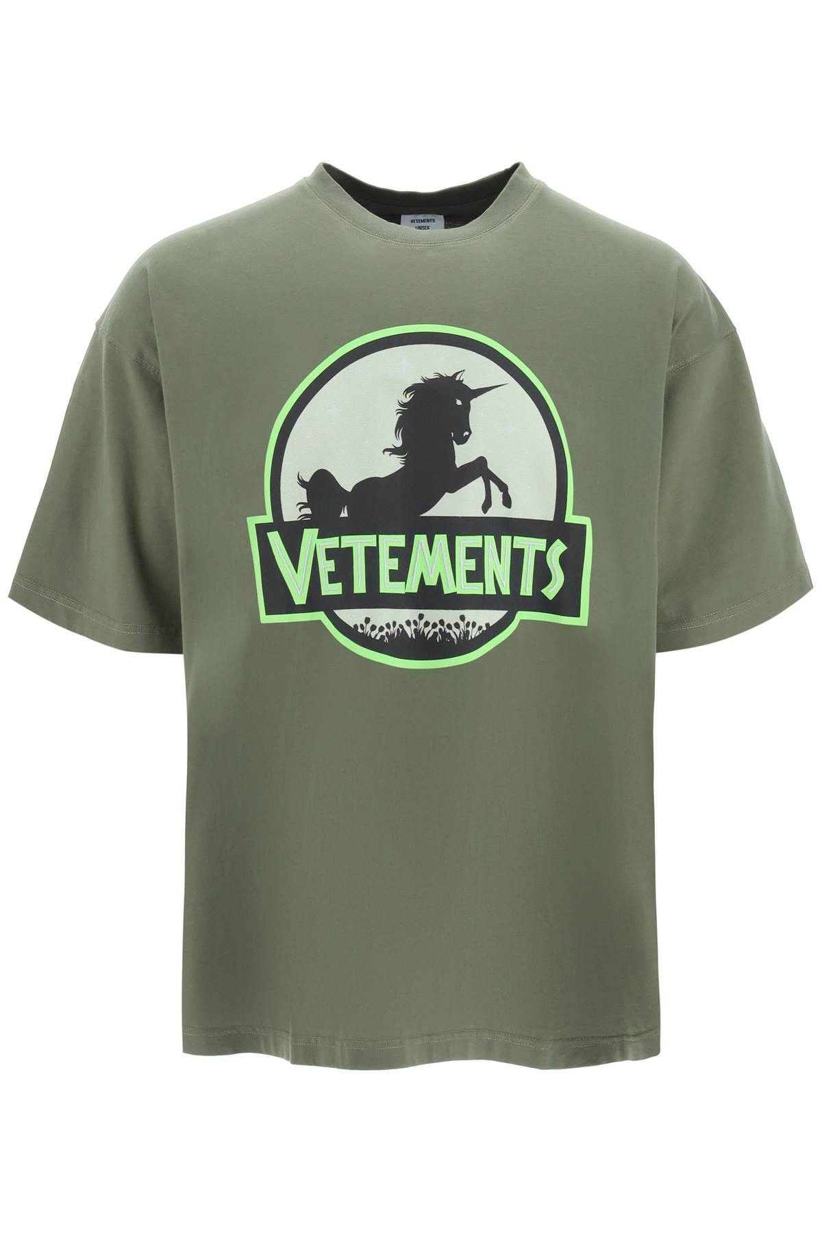 Pre-owned Vetements 'wild Unicorn' T-shirt In Khaki