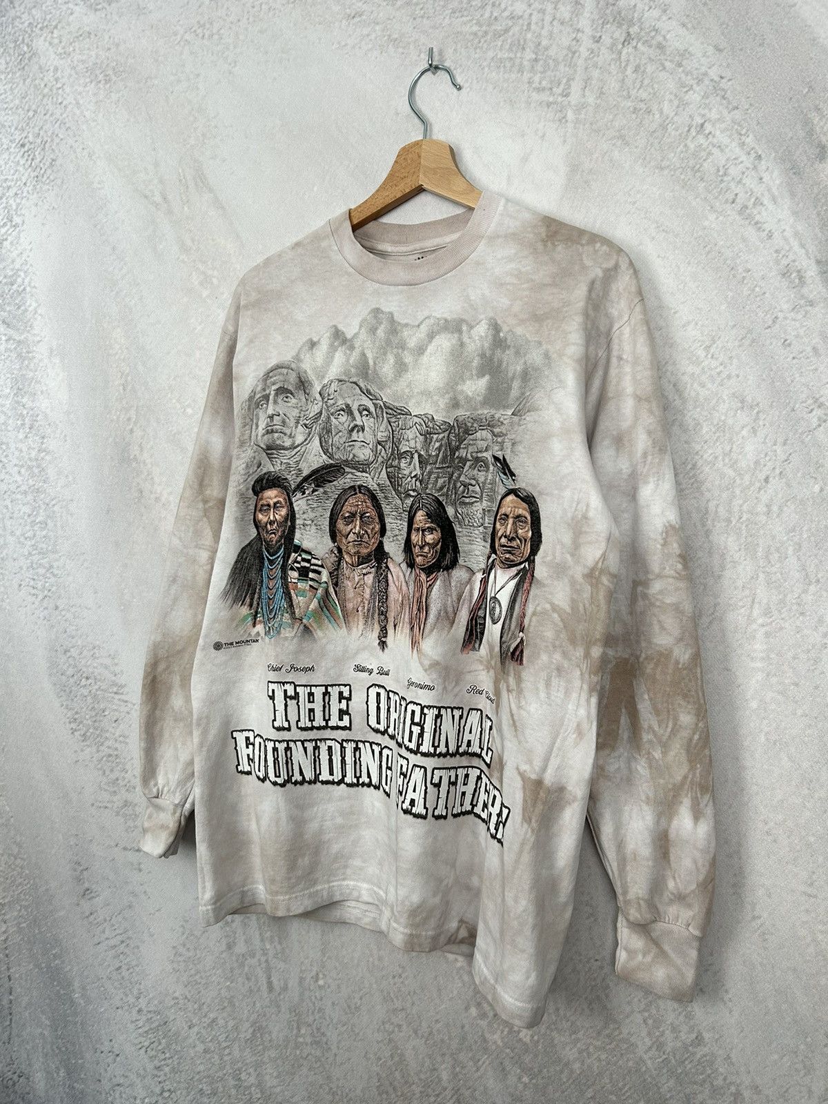 Other Vintage Mount Rushmore Tie Dye 90s USA Longsleeve Size US M / EU 48-50 / 2 - 2 Thumbnail