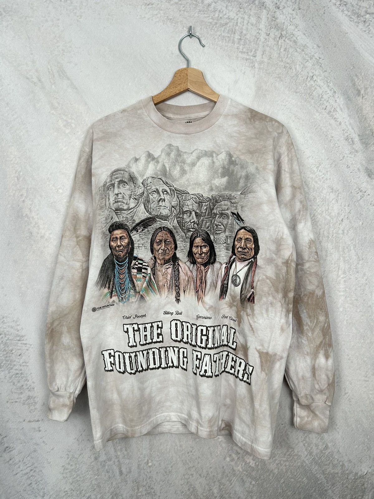 Other Vintage Mount Rushmore Tie Dye 90s USA Longsleeve Size US M / EU 48-50 / 2 - 1 Thumbnail