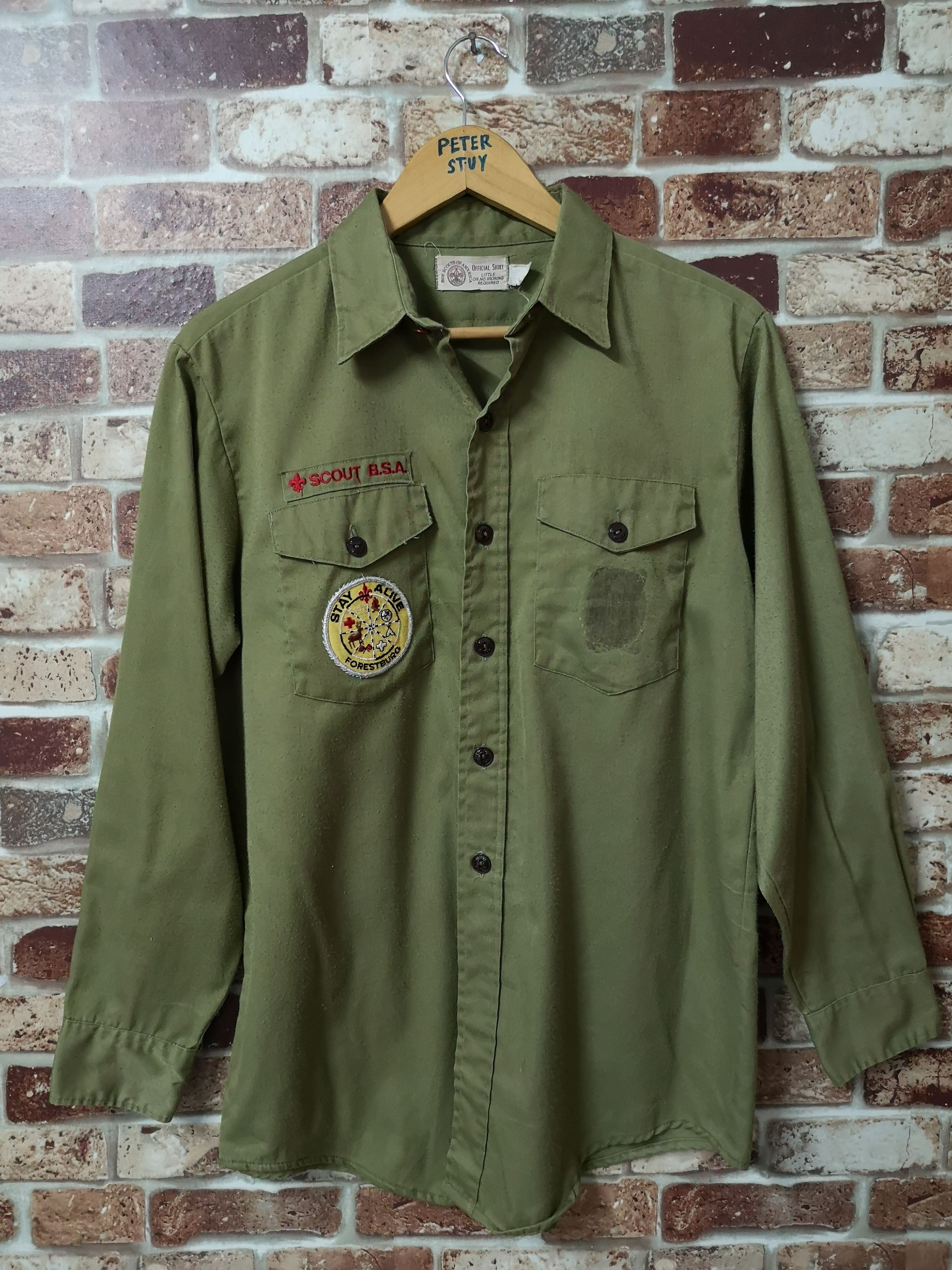 Vintage VINTAGE OFFICIAL SHIRT "SCOUT B.S.A" Size US L / EU 52-54 / 3 - 1 Thumbnail