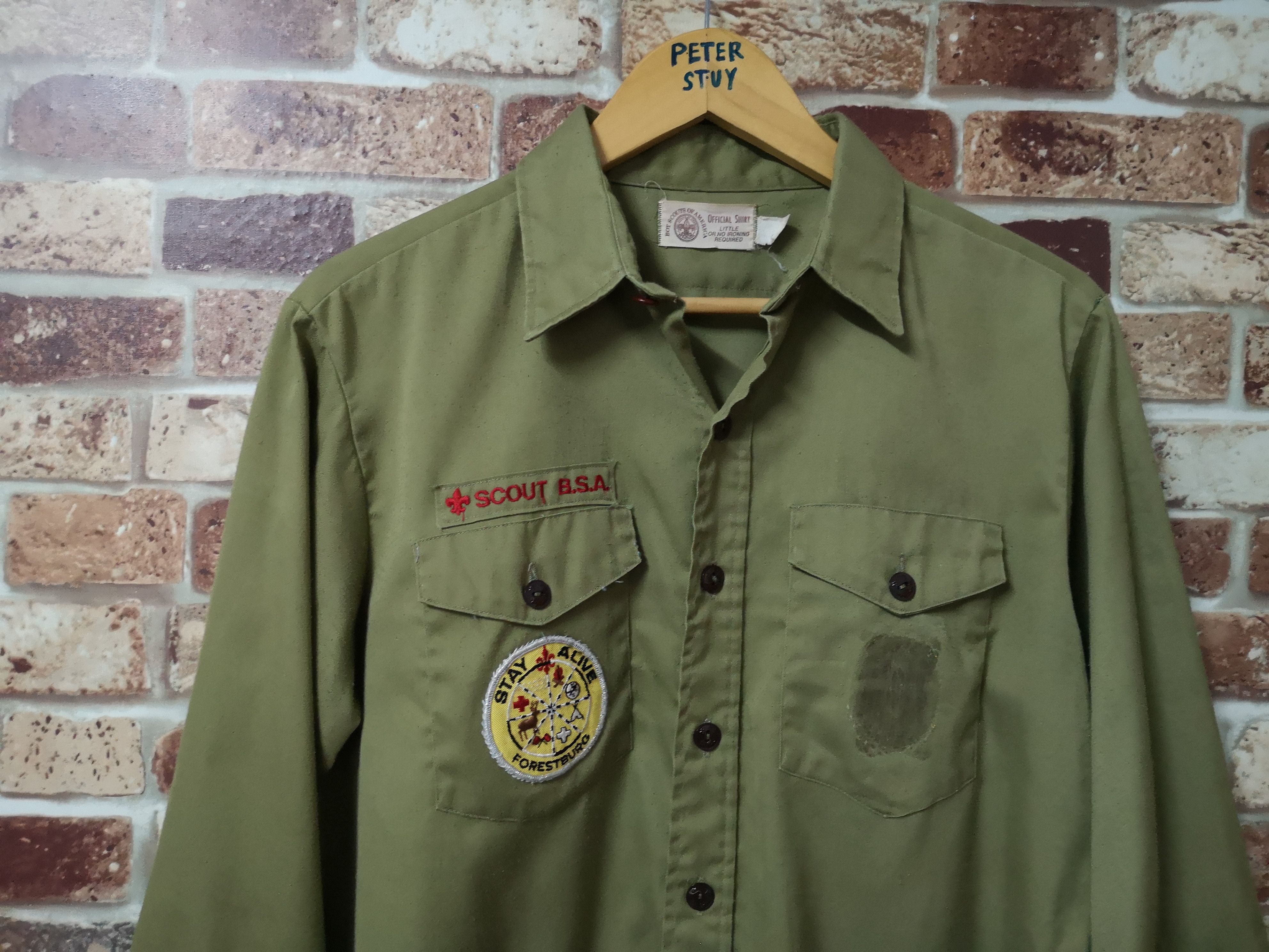 Vintage VINTAGE OFFICIAL SHIRT "SCOUT B.S.A" Size US L / EU 52-54 / 3 - 2 Thumbnail