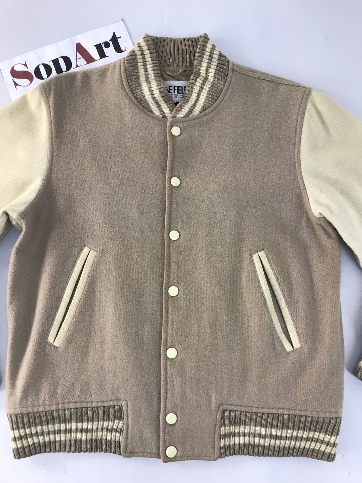 Vintage Vintage Varsity Jacket Pine Fields Snap Button Up Design Size US M / EU 48-50 / 2 - 3 Thumbnail