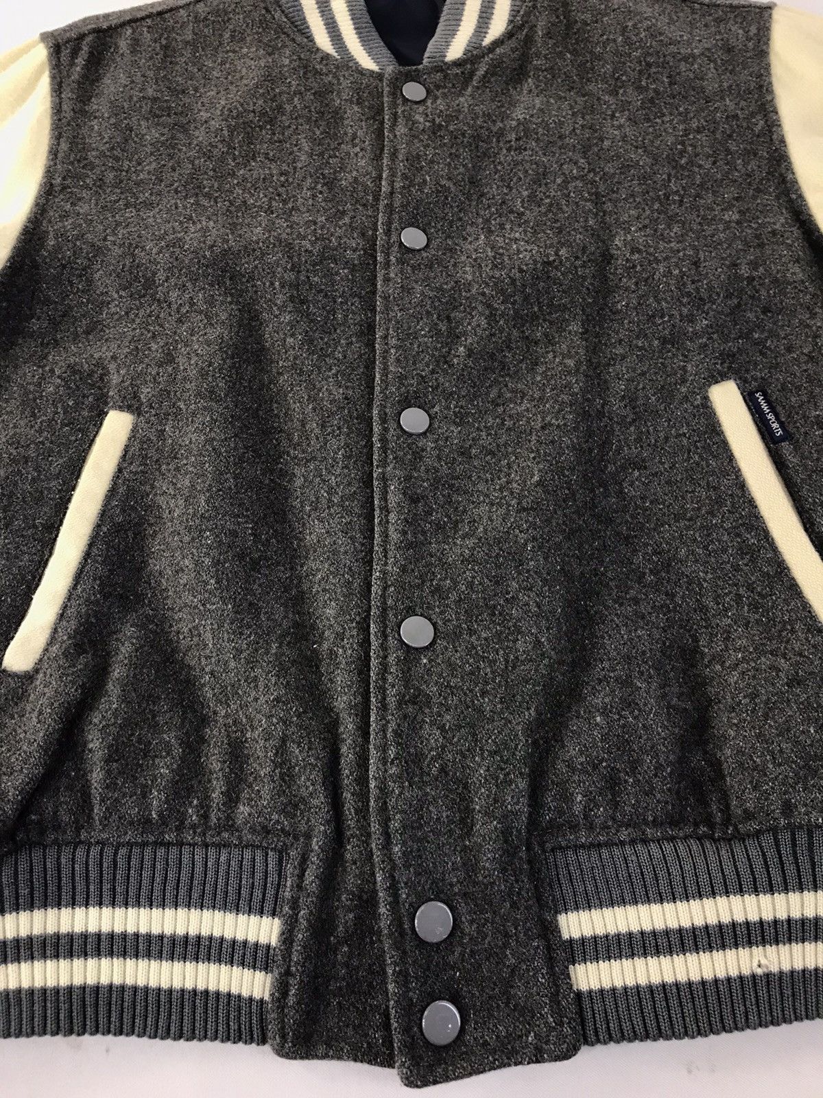 Japanese Brand Vintage Varsity Jacket Sam Sport Distressed Snap Button Size US M / EU 48-50 / 2 - 8 Thumbnail