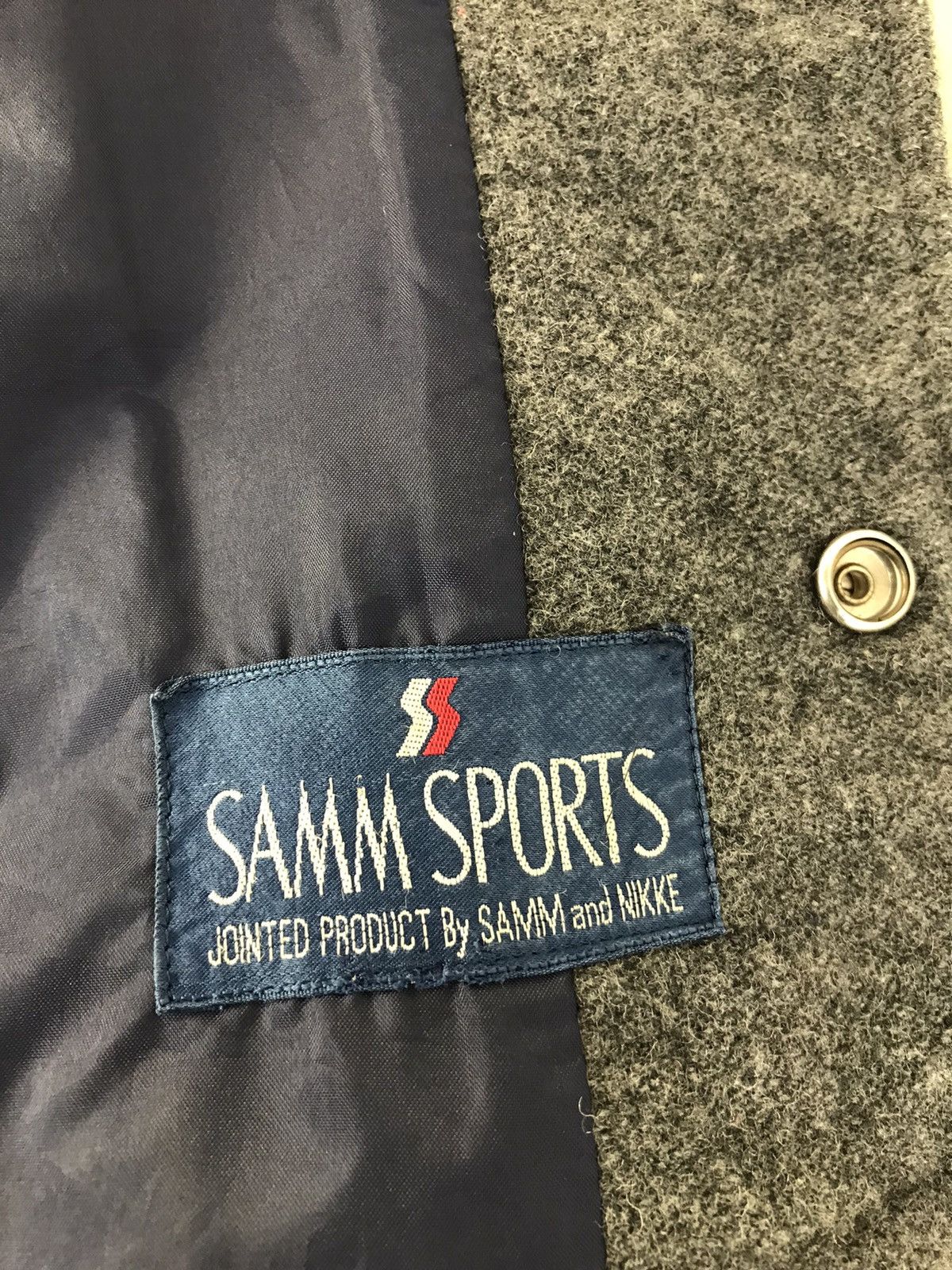 Japanese Brand Vintage Varsity Jacket Sam Sport Distressed Snap Button Size US M / EU 48-50 / 2 - 11 Thumbnail