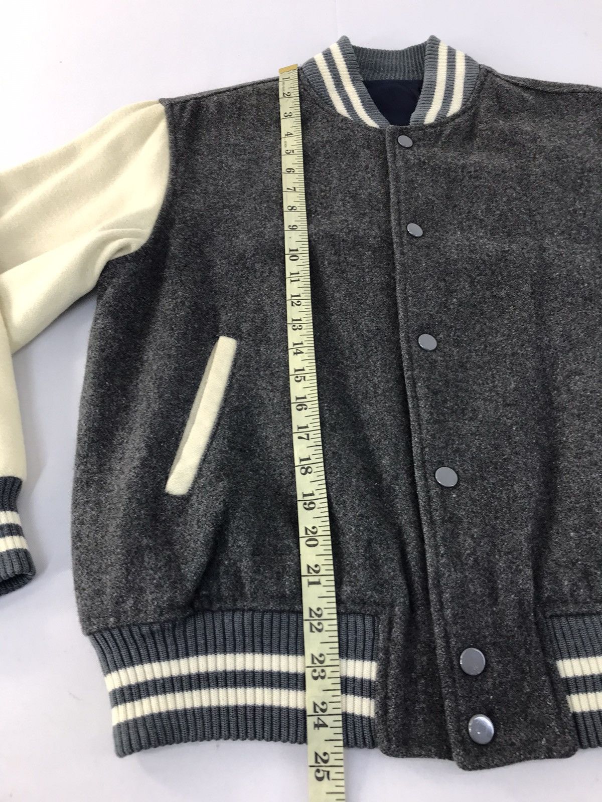 Japanese Brand Vintage Varsity Jacket Sam Sport Distressed Snap Button Size US M / EU 48-50 / 2 - 18 Thumbnail