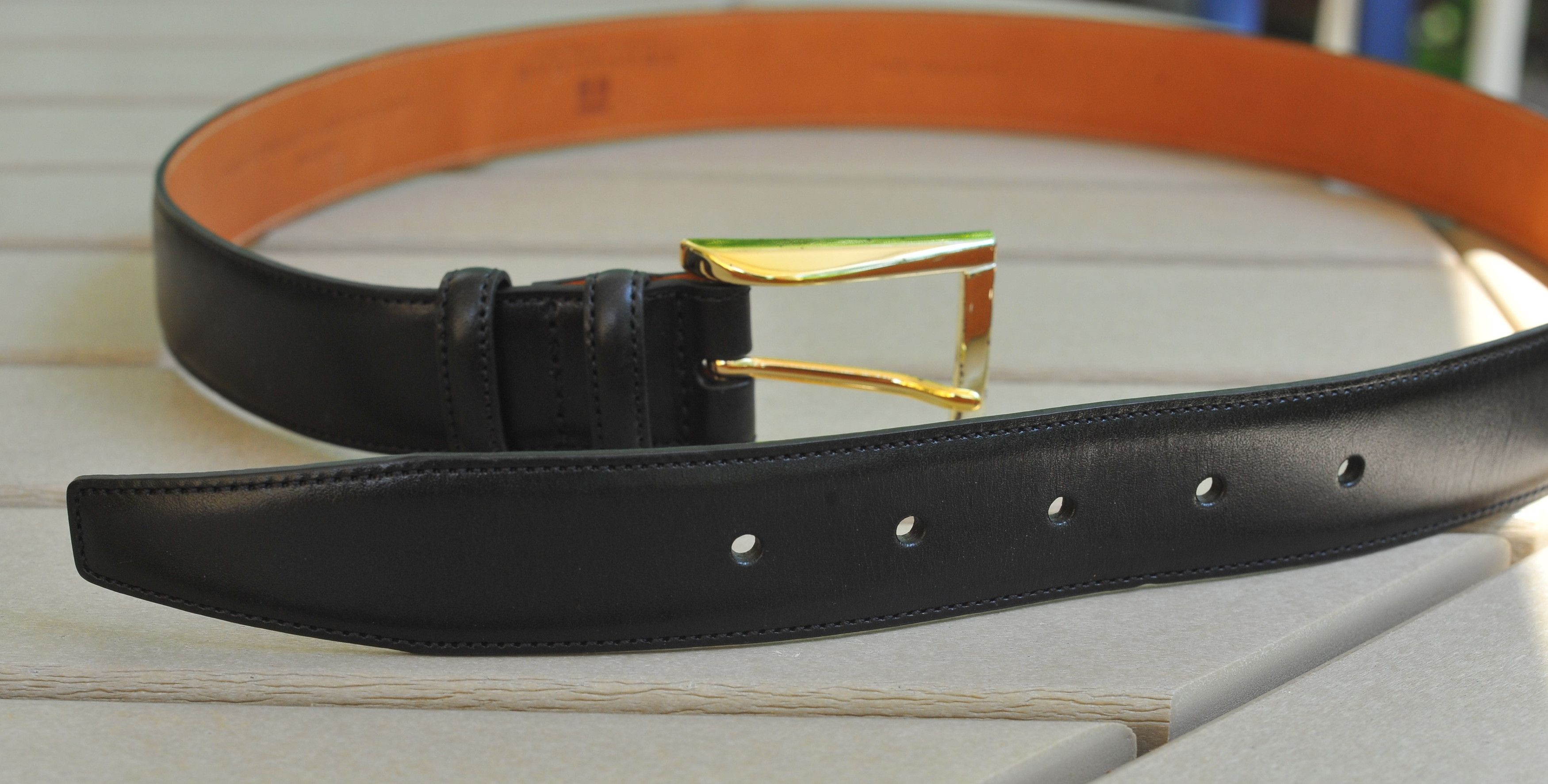 Trafalgar Trafalgar Cortina Leather Dress Belt Brass Buckle | Grailed