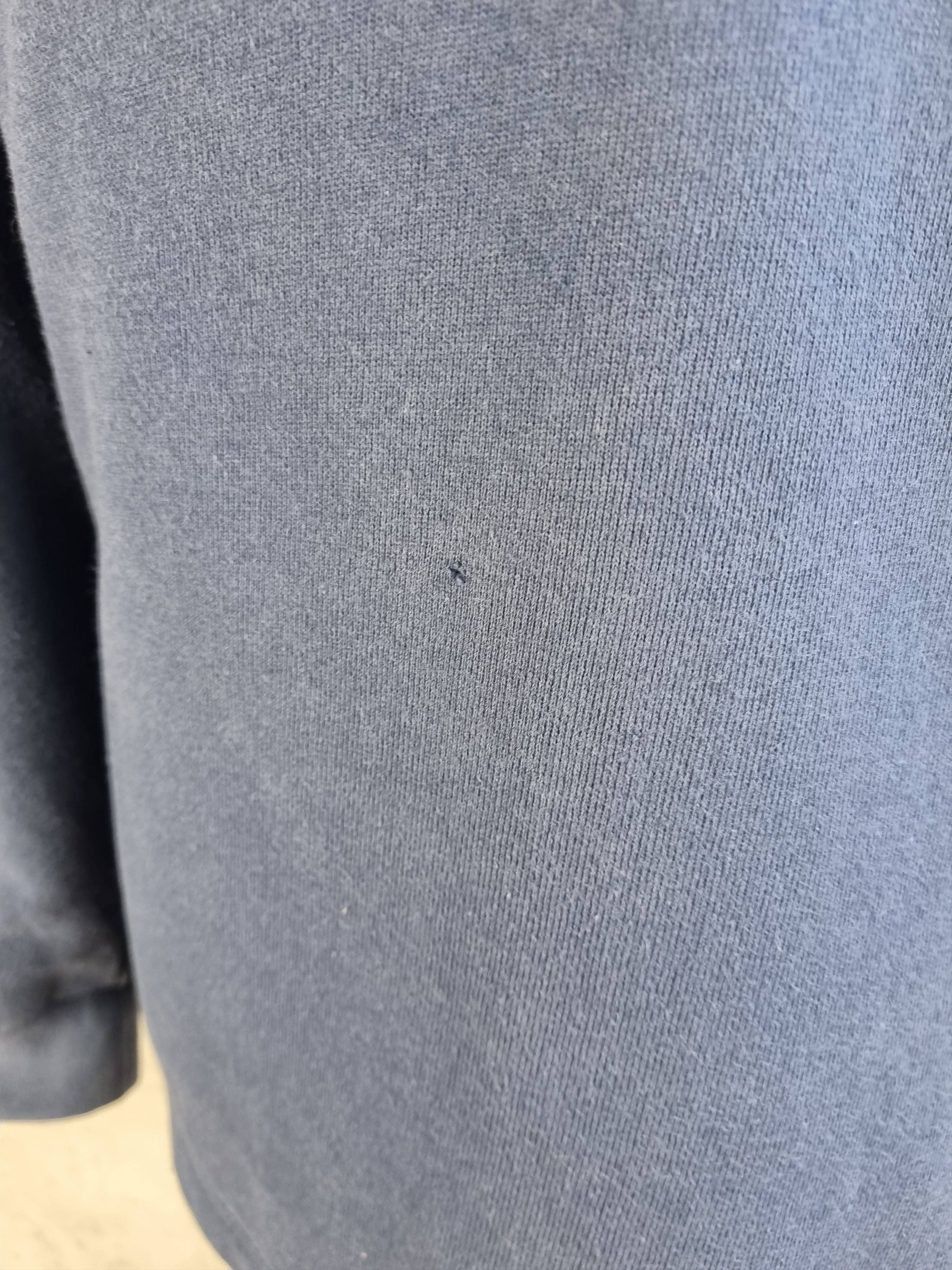 Nike × Vintage 90s Vintage NIKE Thrashed Half Zip Faded Navy Sweatshirt Size US S / EU 44-46 / 1 - 12 Thumbnail