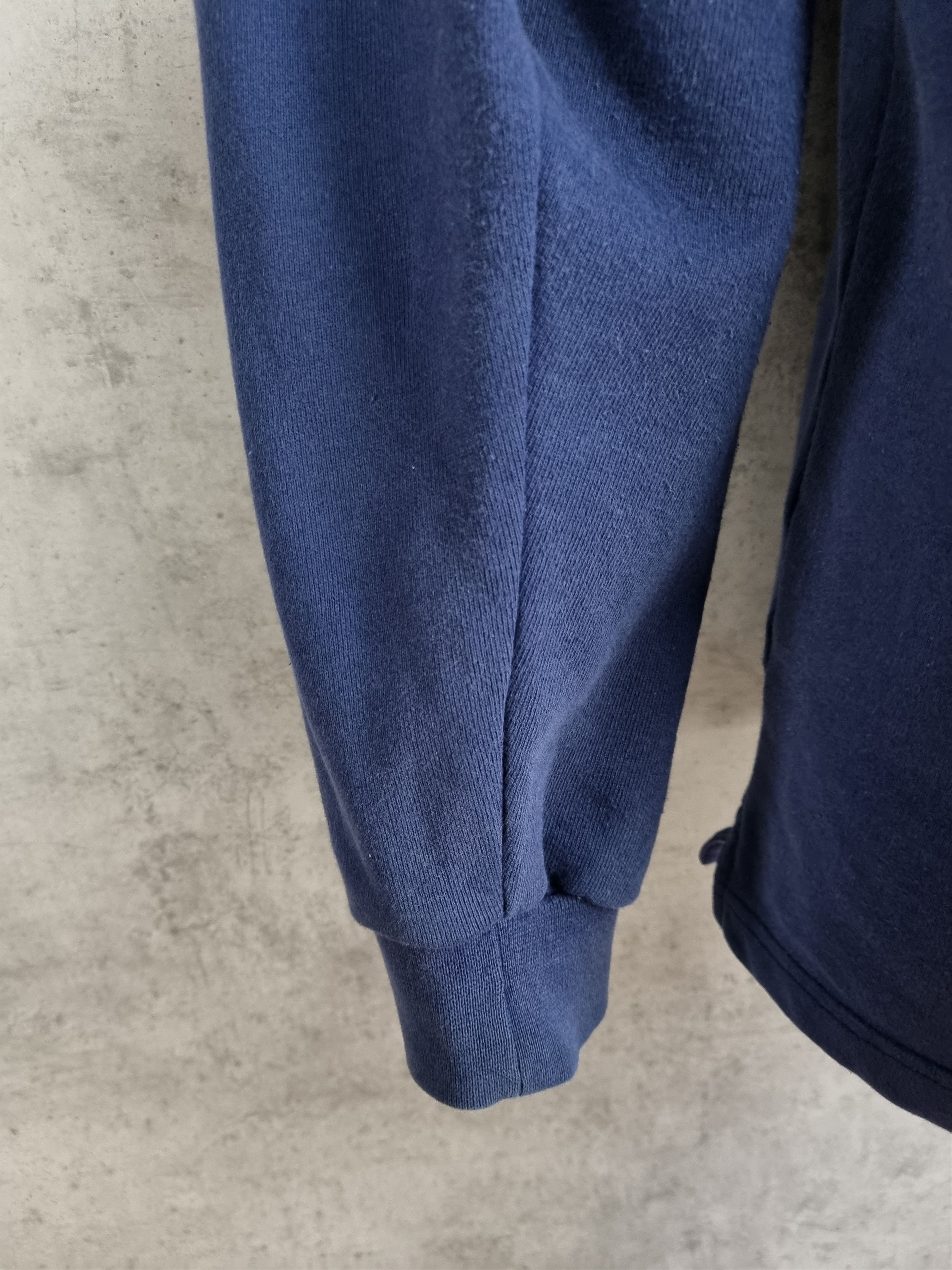 Nike × Vintage 90s Vintage NIKE Thrashed Half Zip Faded Navy Sweatshirt Size US S / EU 44-46 / 1 - 10 Thumbnail