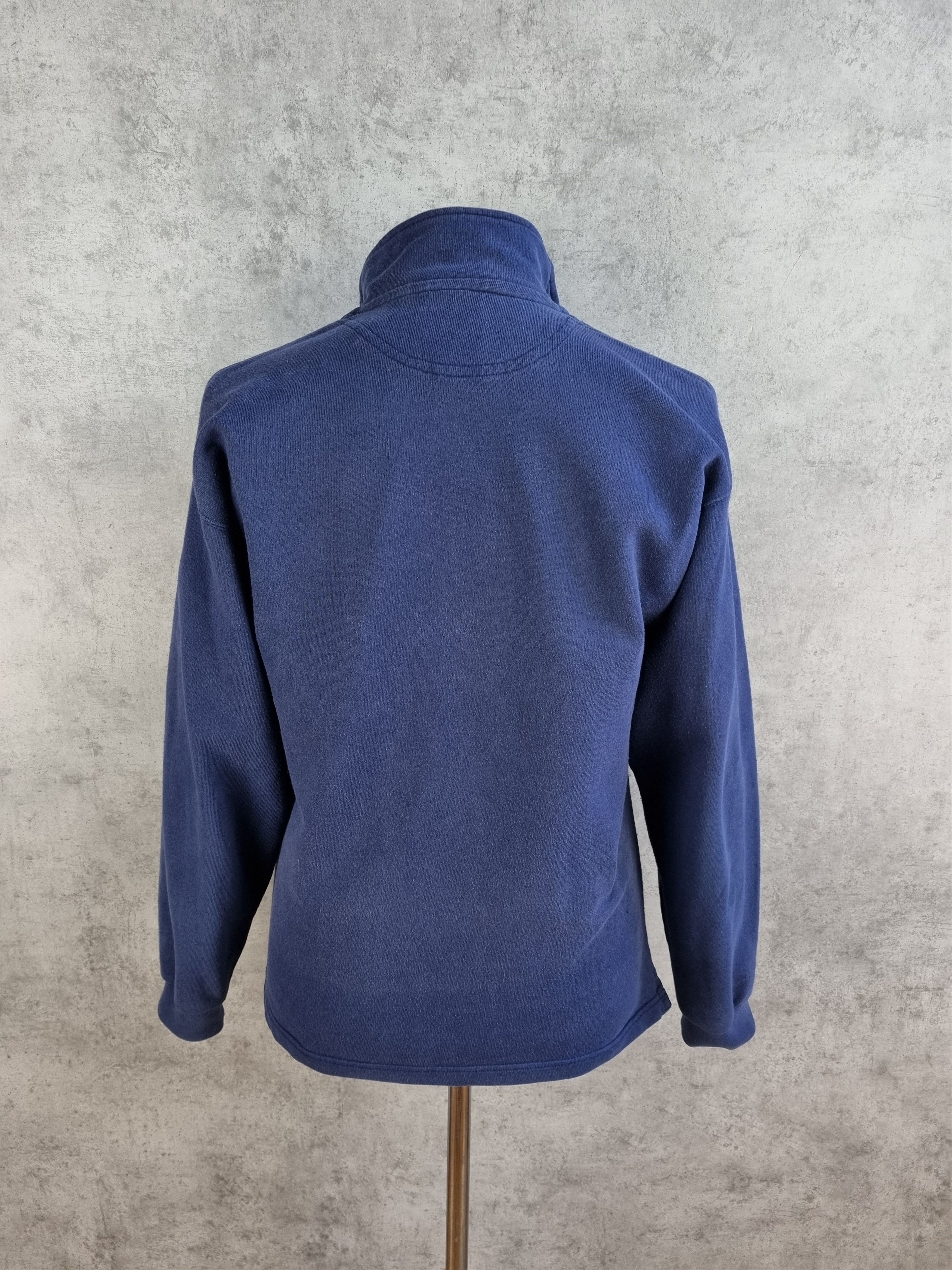 Nike × Vintage 90s Vintage NIKE Thrashed Half Zip Faded Navy Sweatshirt Size US S / EU 44-46 / 1 - 6 Thumbnail