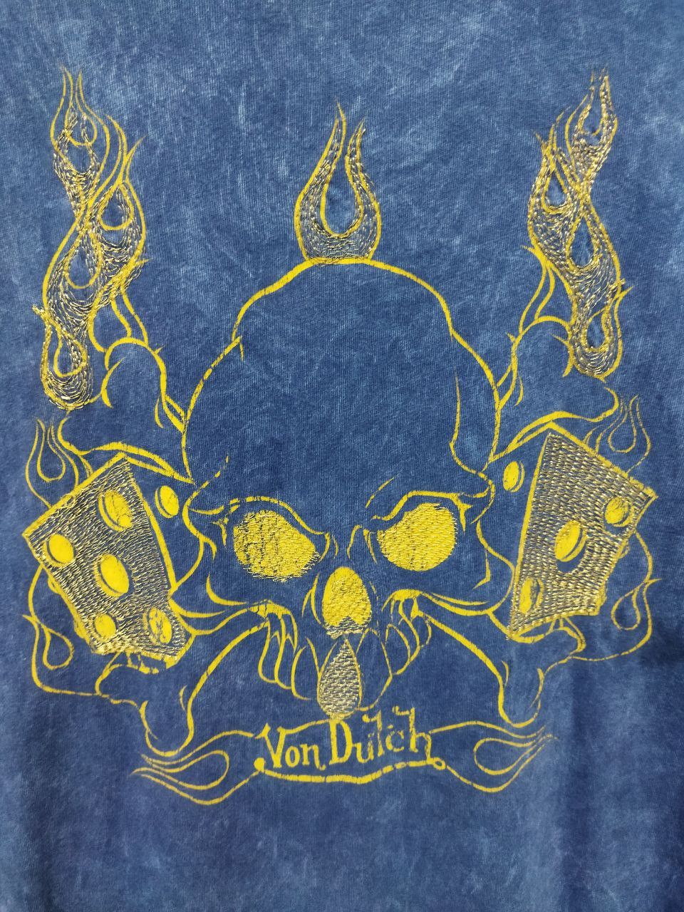 Von Dutch Von Dutch Skull Acid Wash Distressed Tshirt Size US L / EU 52-54 / 3 - 3 Thumbnail