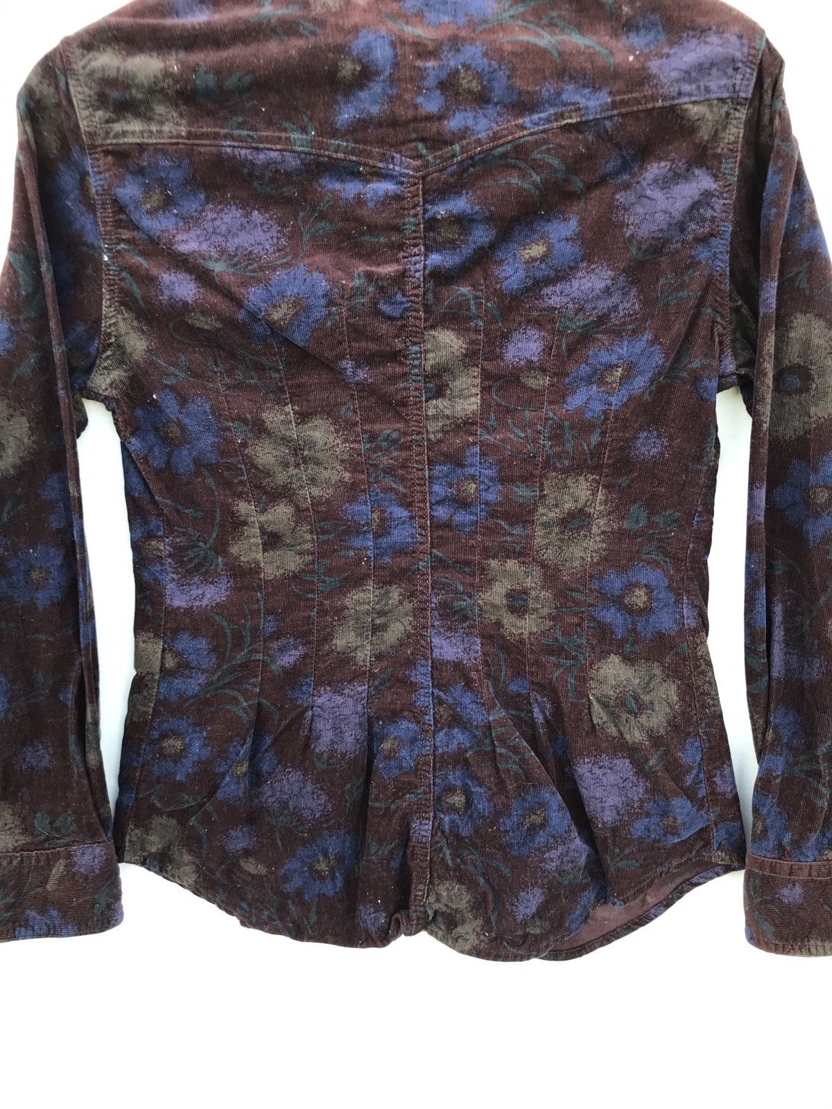 Designer Made in France Liberto Corduroy Button Diamond Shirts Size US XXS / EU 40 - 3 Thumbnail
