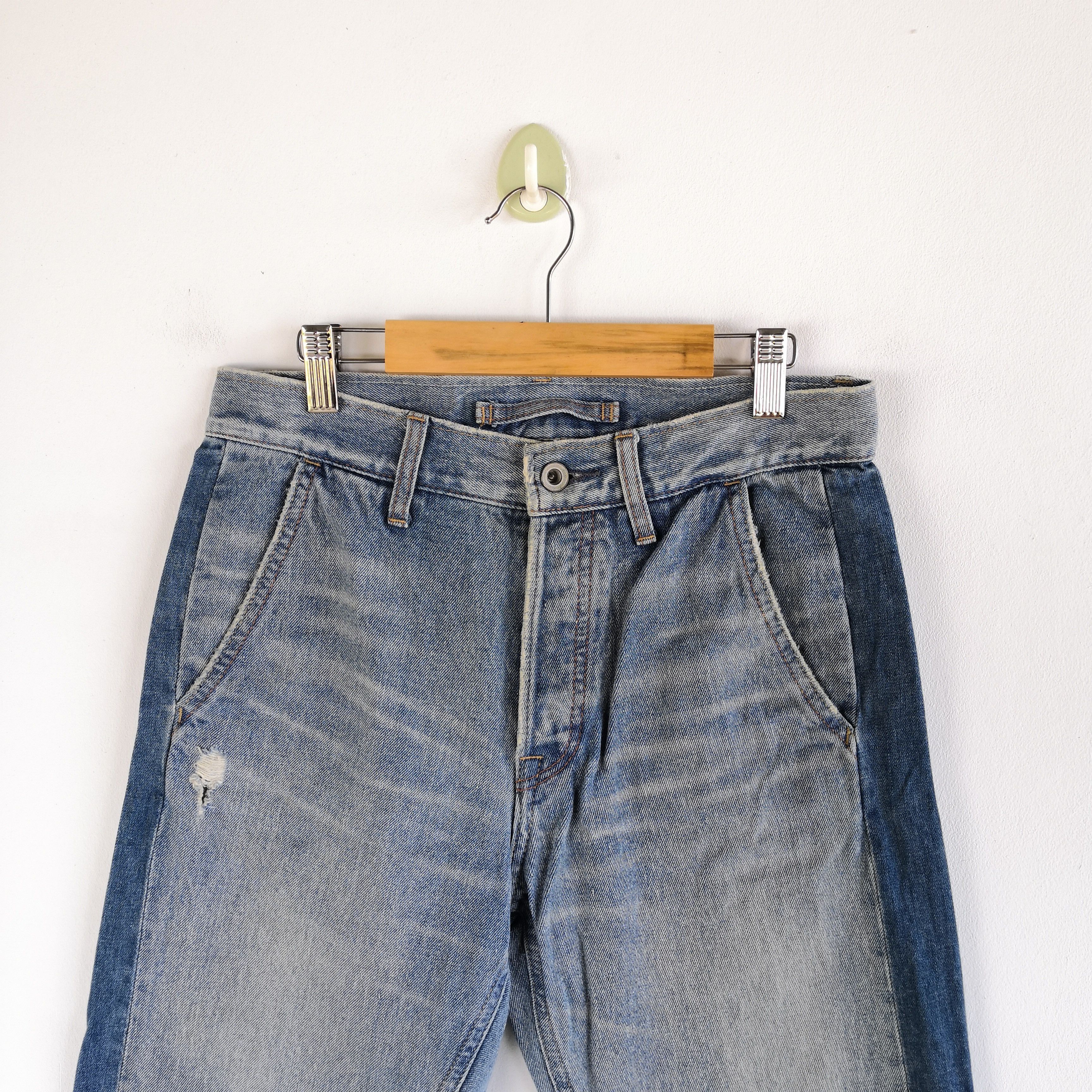 Japanese Brand Goanimes Jeans Japanese Side Taper Denim Distressed Pants Size 26" / US 2 / IT 38 - 5 Thumbnail