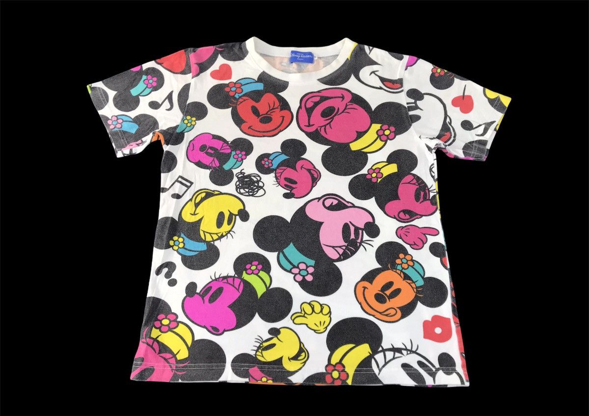 Cartoon Network × Disney × Mickey Mouse Disney Resort Tokyo Minnie Mouse Over Print Multicolour Tee Size S / US 4 / IT 40 - 1 Thumbnail