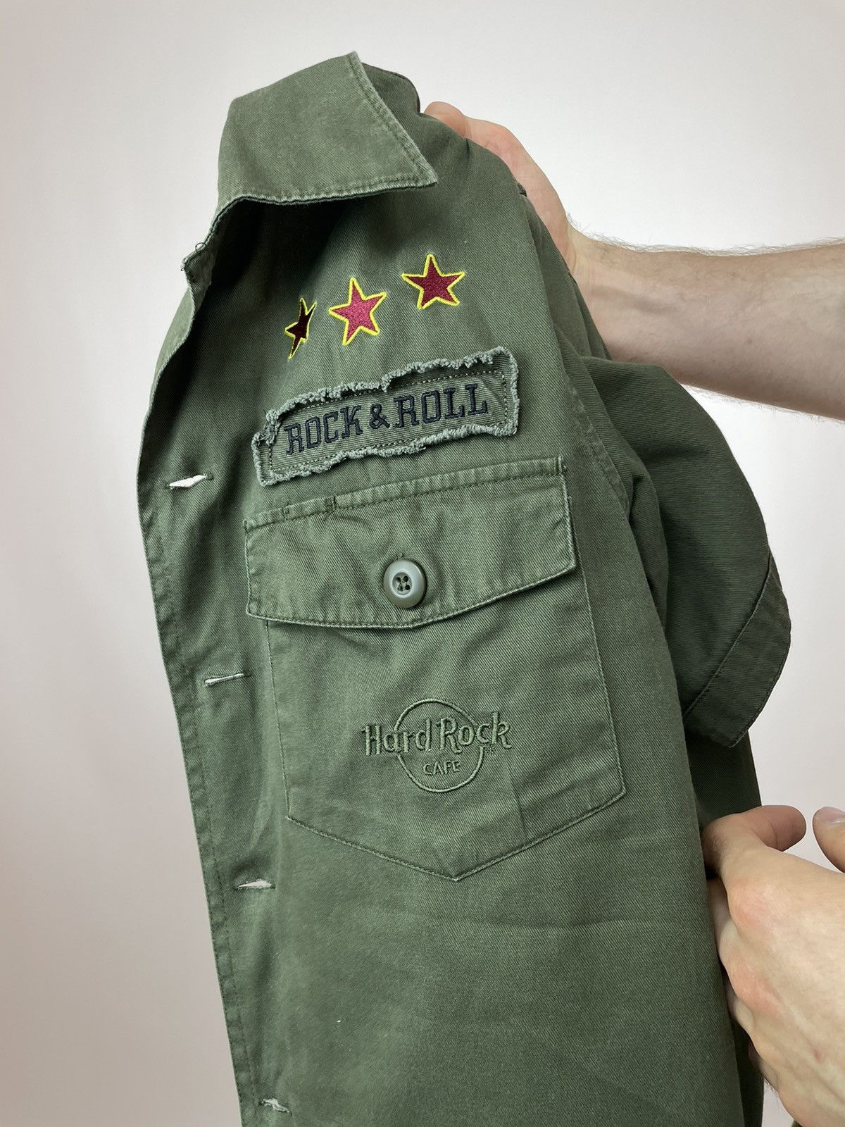 Hard Rock Cafe × Vintage Hard Rock Cafe ROMA Military shirt Mens size S Size US S / EU 44-46 / 1 - 8 Thumbnail