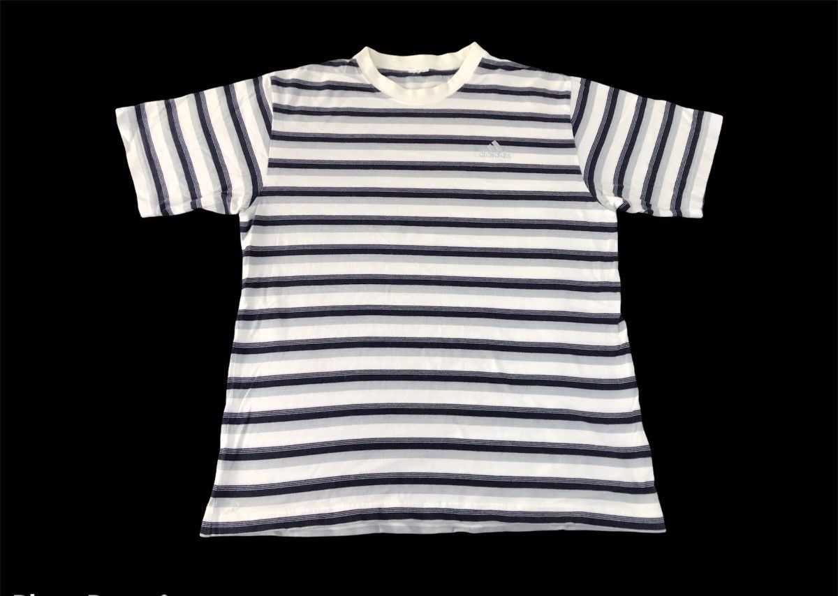 Adidas Adidas Athletic Sportswear Striped Printed Tee Size US M / EU 48-50 / 2 - 1 Thumbnail