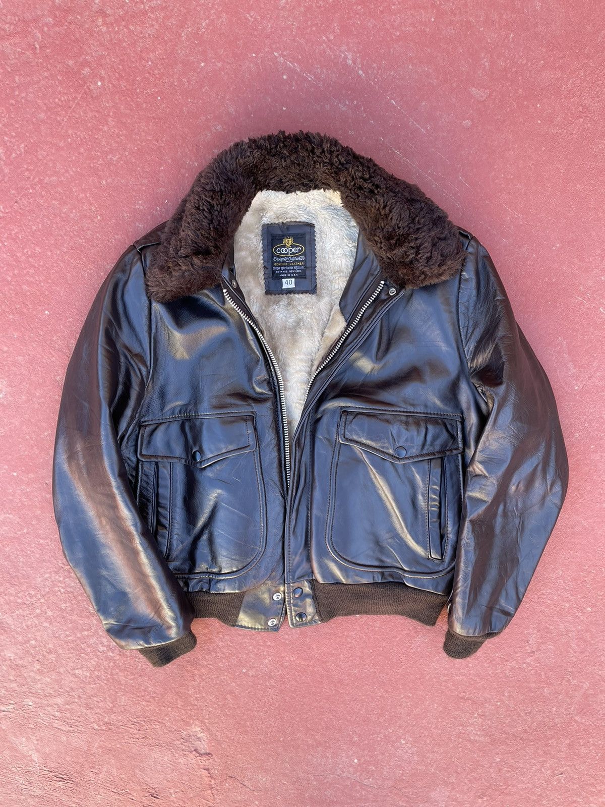 Pre-owned Cooper X Leather Jacket Vintage Cooper G-1 Leather