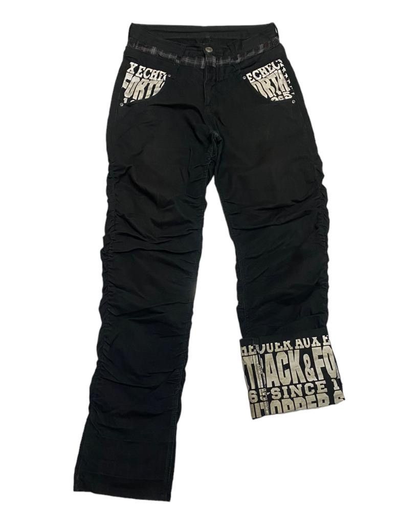 Japanese Brand UNDERCOVER INSPIRED DOUBLE WAIST CURVED DESIGN DENIM PANTS Size US 30 / EU 46 - 3 Thumbnail