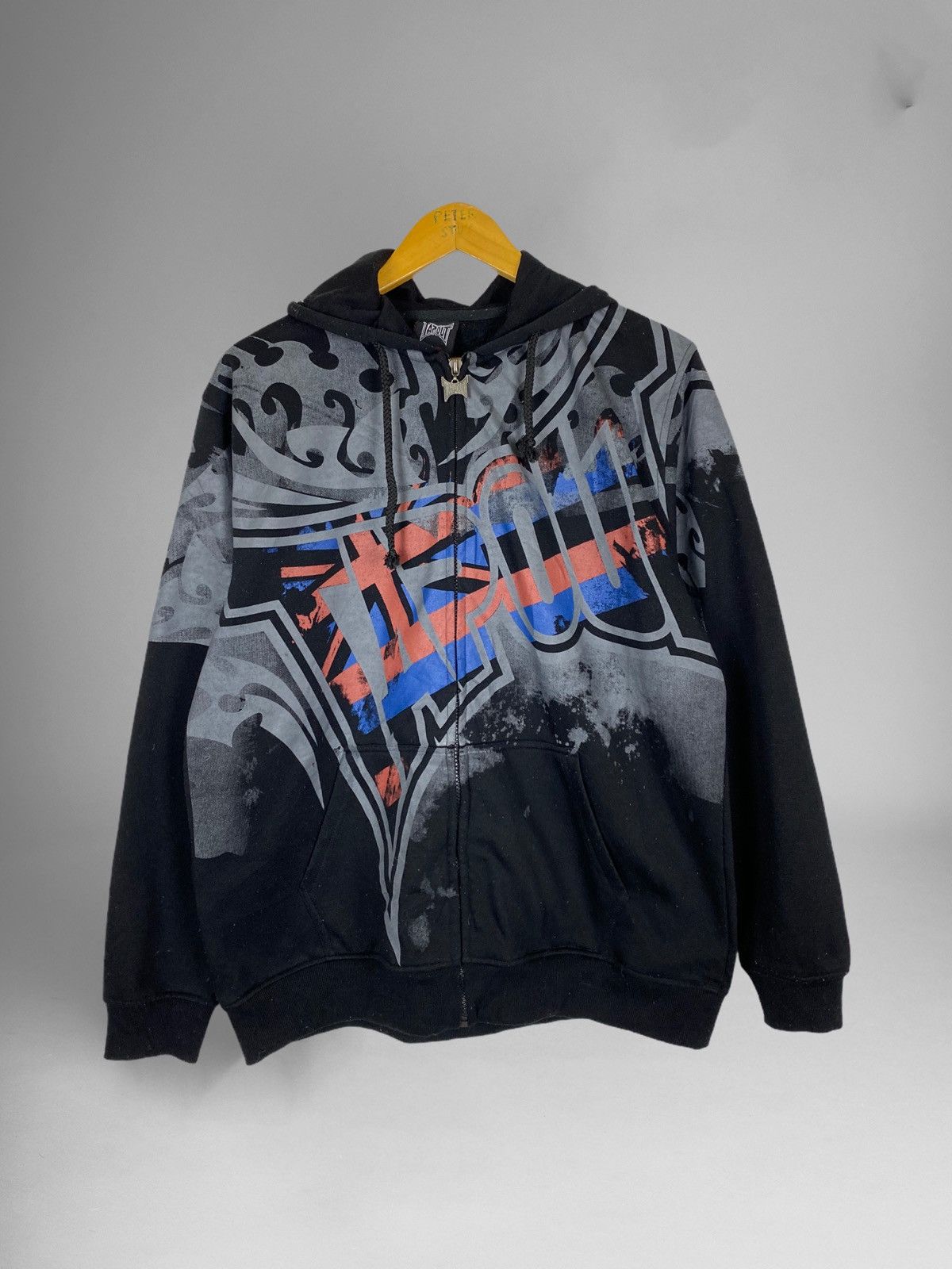 image of Free Style Tap Out Big Logo Hoddies Nice Design in Black, Men's (Size Large)