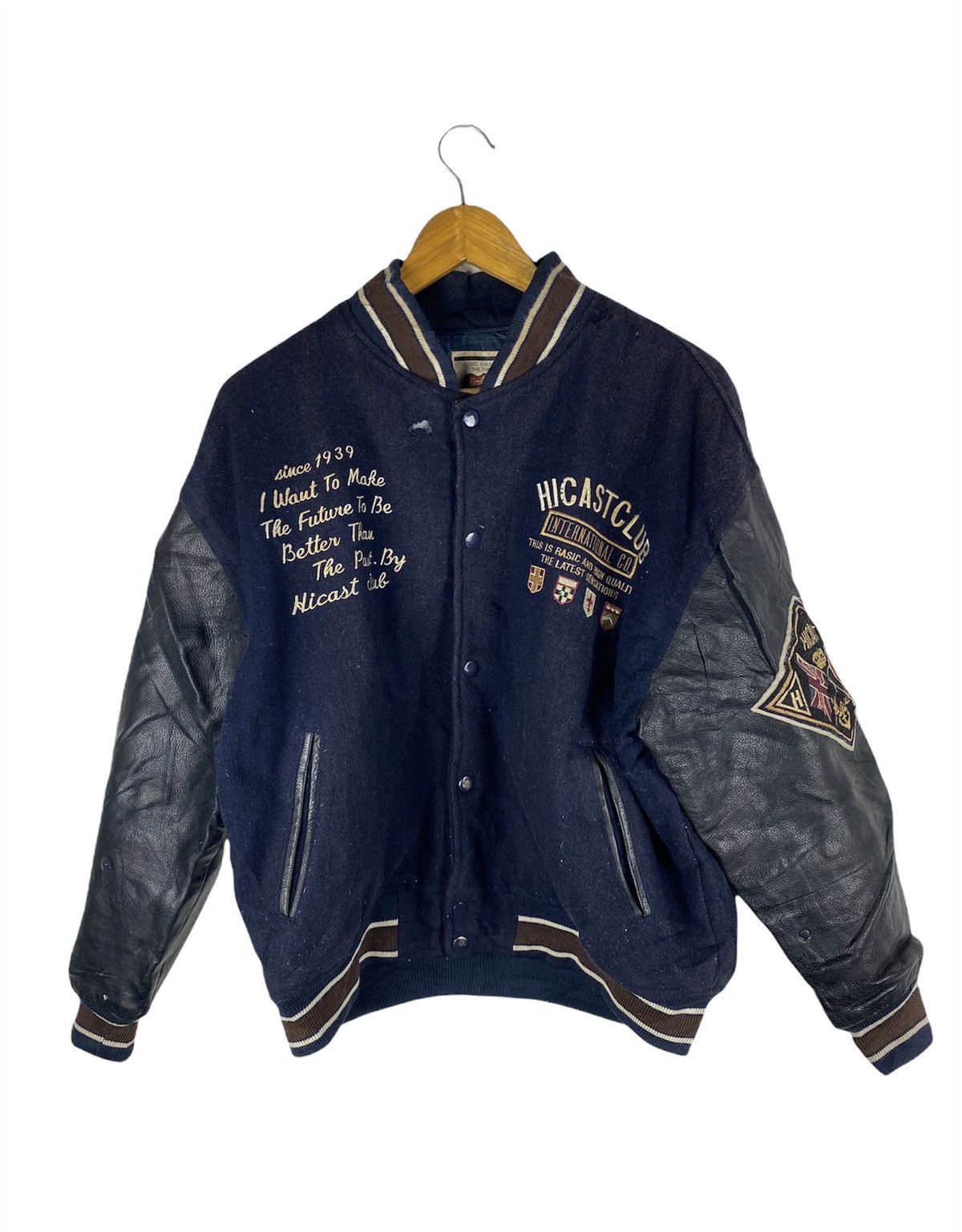 Other HICASTCO VINTAGE VARSITY JACKET LEATHER SLEEVE Size US L / EU 52-54 / 3 - 2 Thumbnail