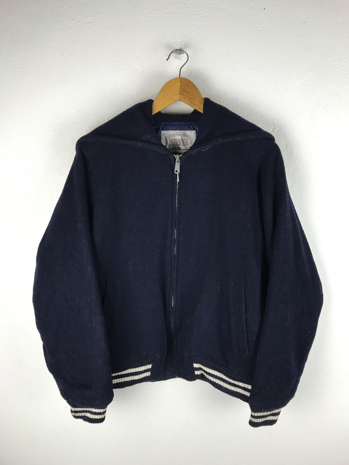 Vintage HARVARD SPORTS CLUB VARSITY JACKET STYLE WOOL FABRIC Size US L / EU 52-54 / 3 - 3 Thumbnail