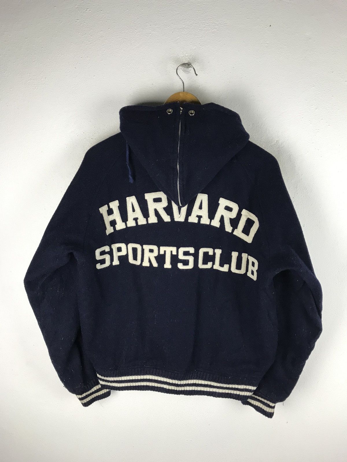 Vintage HARVARD SPORTS CLUB VARSITY JACKET STYLE WOOL FABRIC Size US L / EU 52-54 / 3 - 2 Thumbnail