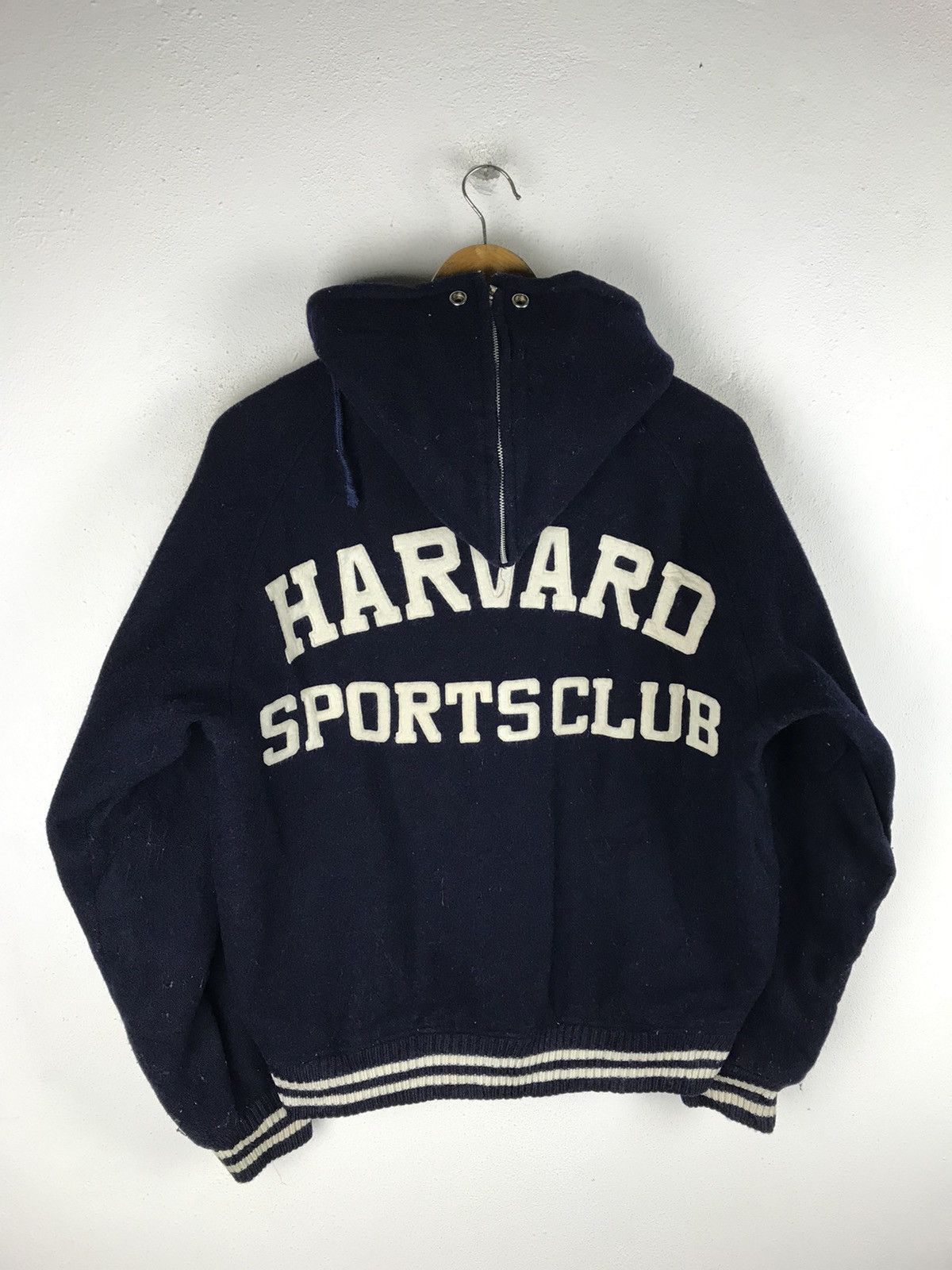 Vintage HARVARD SPORTS CLUB VARSITY JACKET STYLE WOOL FABRIC Size US L / EU 52-54 / 3 - 5 Thumbnail