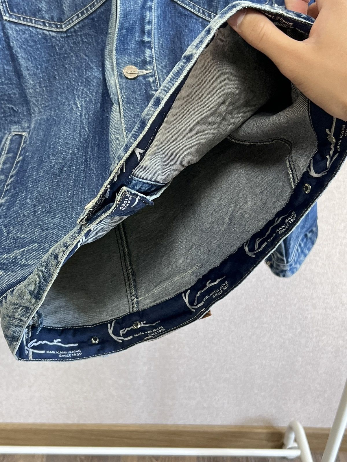 Karl Kani Vintage Karl Kani triple logo blue denim washed jacket Size US S / EU 44-46 / 1 - 8 Thumbnail