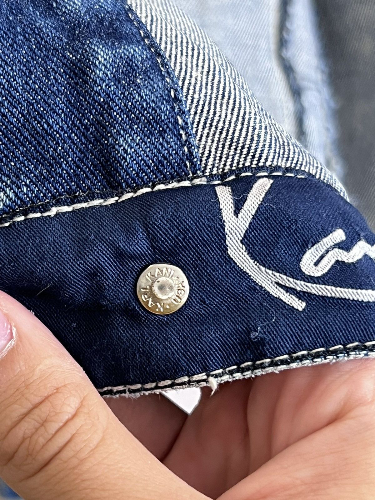 Karl Kani Vintage Karl Kani triple logo blue denim washed jacket Size US S / EU 44-46 / 1 - 13 Thumbnail