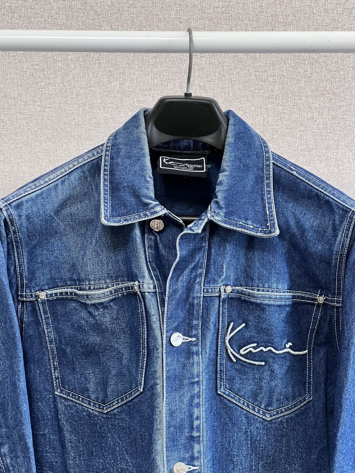 Karl Kani Vintage Karl Kani triple logo blue denim washed jacket Size US S / EU 44-46 / 1 - 5 Thumbnail