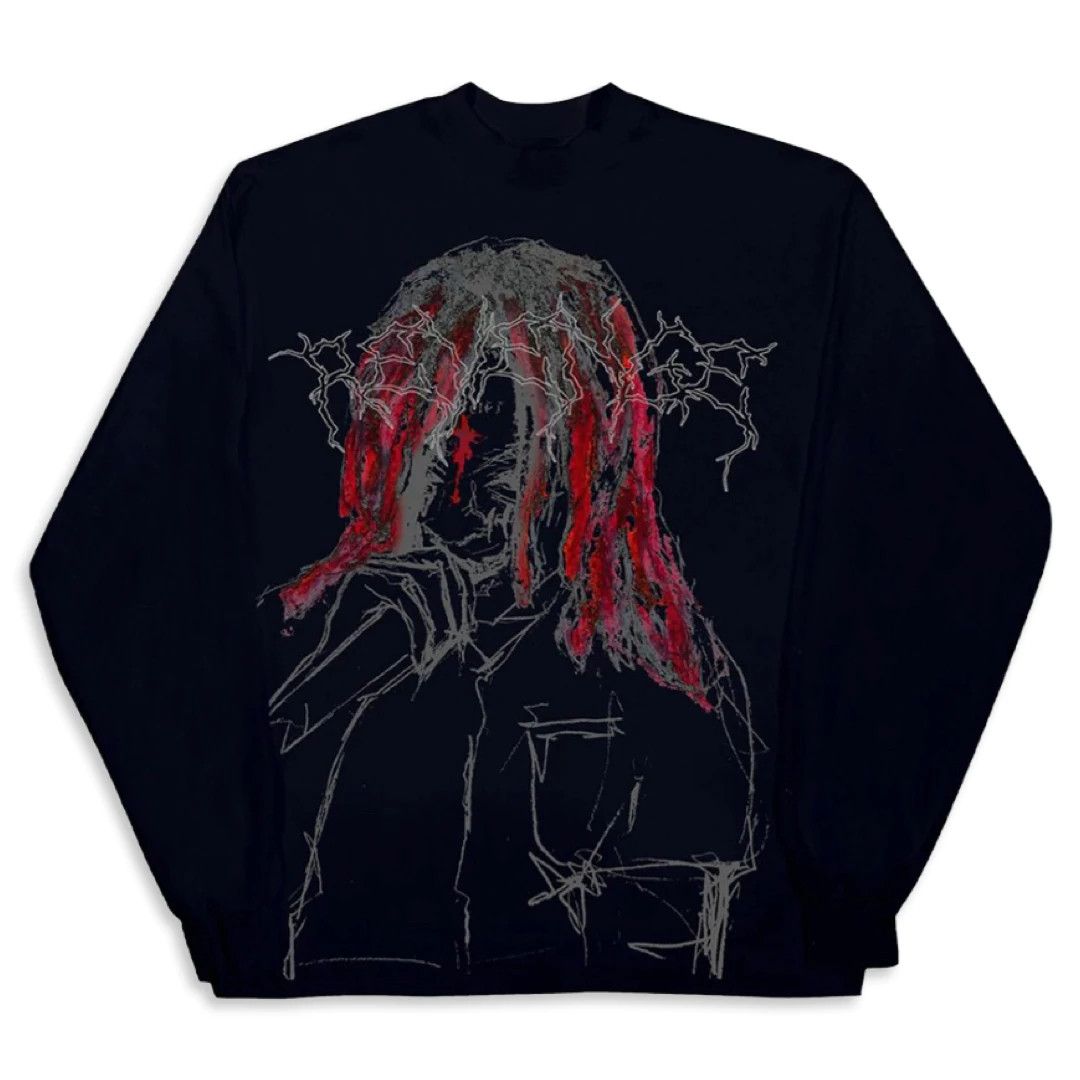 image of Revenge X Trippie Redd Lightning L/s Black T-Shirt, Men's (Size XL)