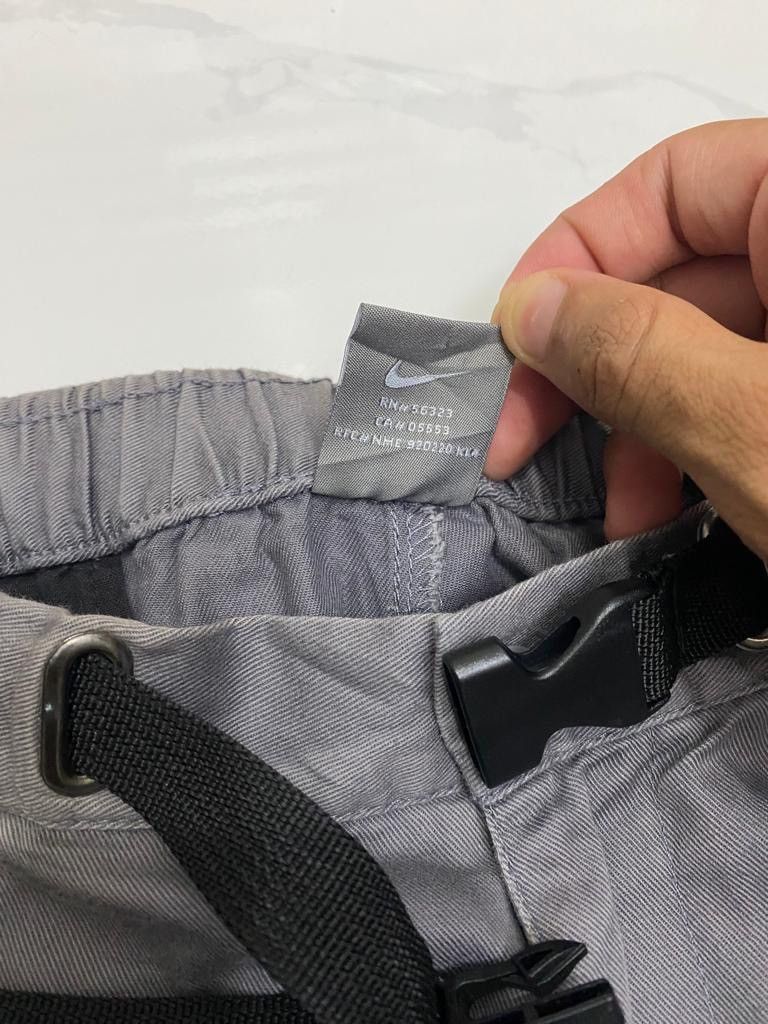 Nike THRASH🔥NIKE GREY CARGO PANTS DISTRESSED OIL STAINS Size US 30 / EU 46 - 9 Thumbnail
