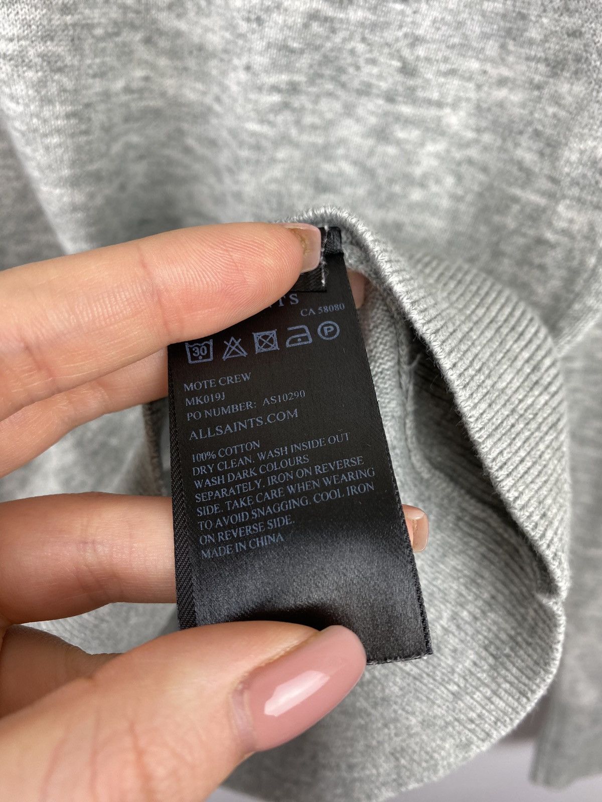 Allsaints × Japanese Brand Allsaints Mote Crew Neck sweater pullover size M gray Size US M / EU 48-50 / 2 - 11 Thumbnail