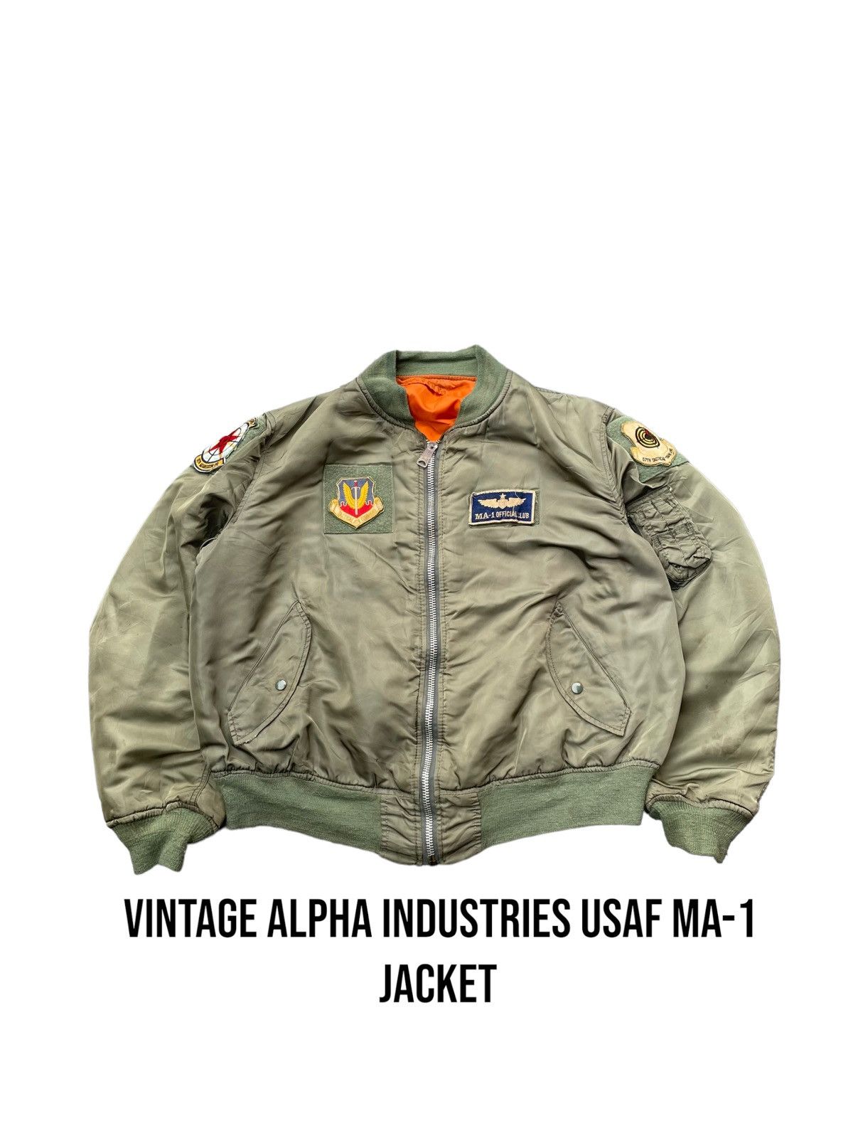 Alpha Industries × Vintage Vintage Alpha Industries Bomber Jacket Size US L / EU 52-54 / 3 - 1 Thumbnail