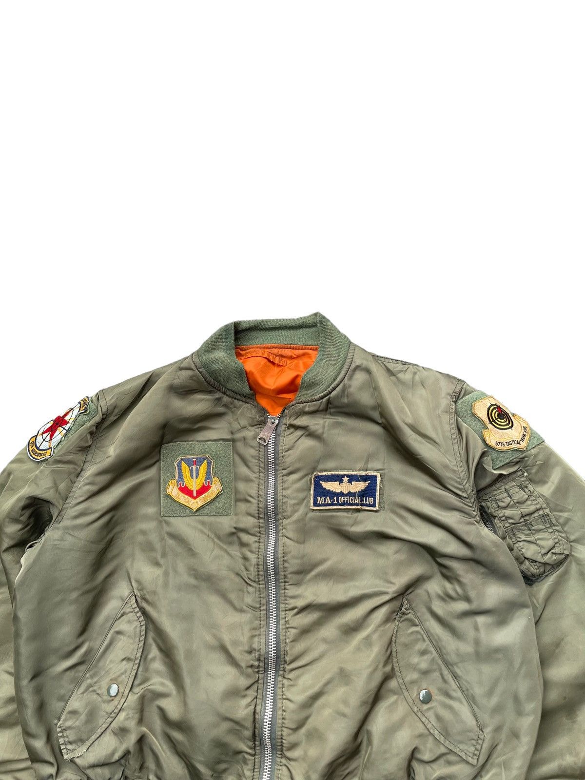 Alpha Industries × Vintage Vintage Alpha Industries Bomber Jacket Size US L / EU 52-54 / 3 - 3 Thumbnail