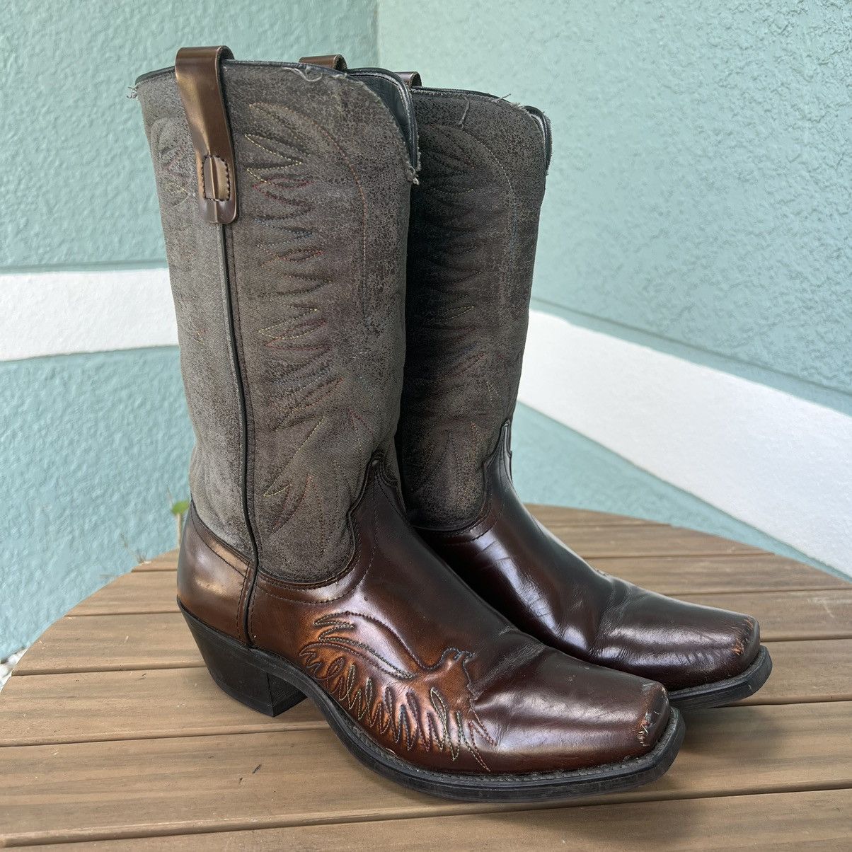 🤠 Bottes Western Vintage Laredo, Cuir, Homme, Année 2000, Taille 10.5 US