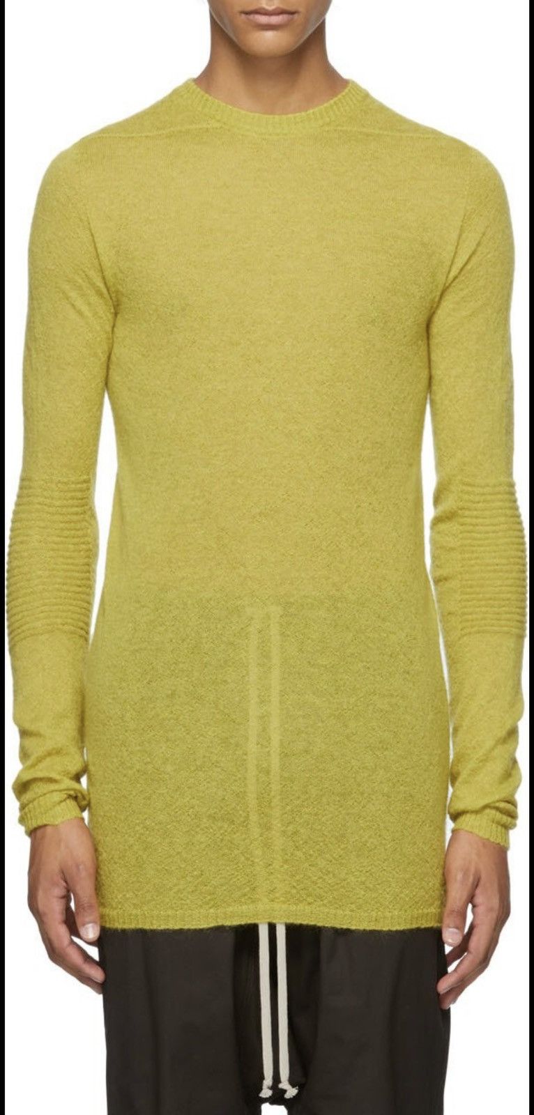 【RICK OWENS】 Mohair/Alpaca Wool knit Brand New Rick Owens Strobe Black Sweater Knit Size XL