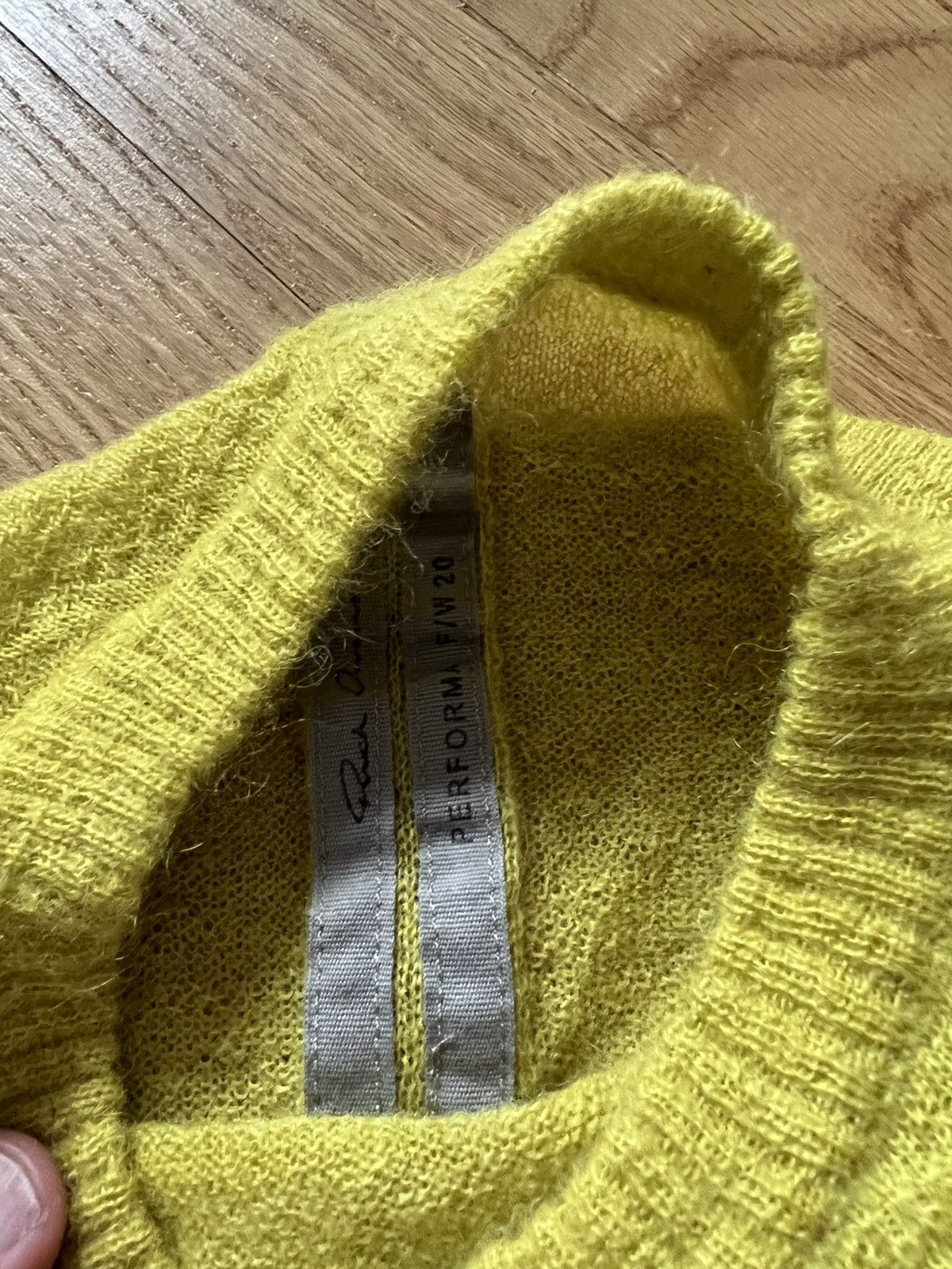 Rick Owens Rick Owens Performa Acid Yellow Sz S mohair alpaca knit Size US S / EU 44-46 / 1 - 4 Thumbnail