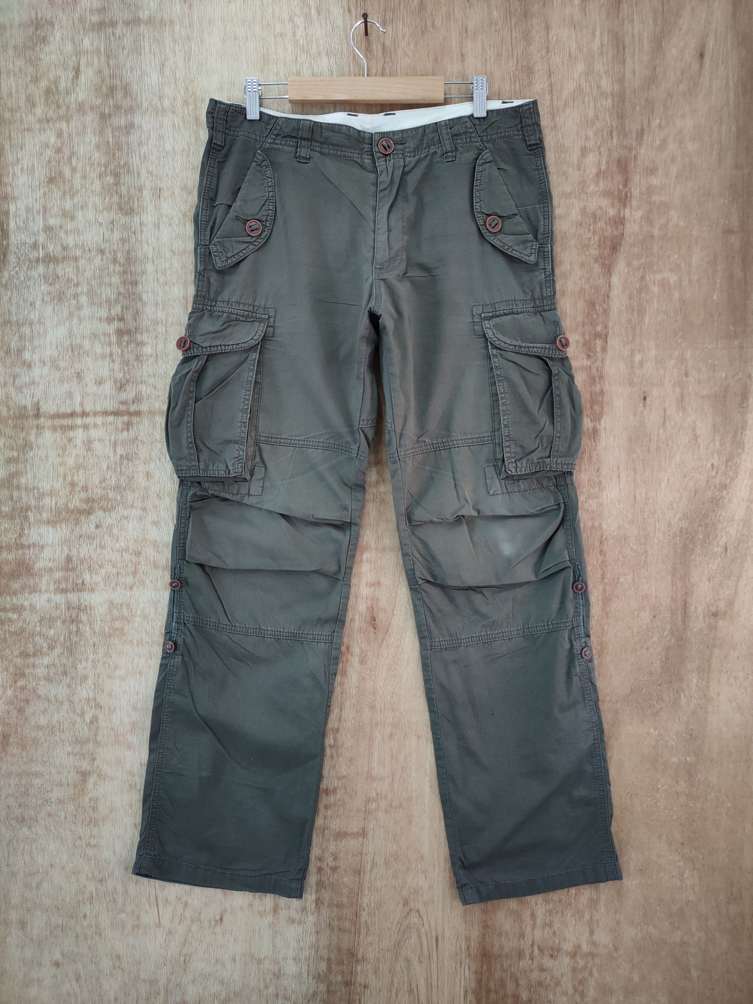 Japanese Brand VINTAGE TAKEO KIKUCHI FADED CARGO PANTS Size US 34 / EU 50 - 1 Thumbnail