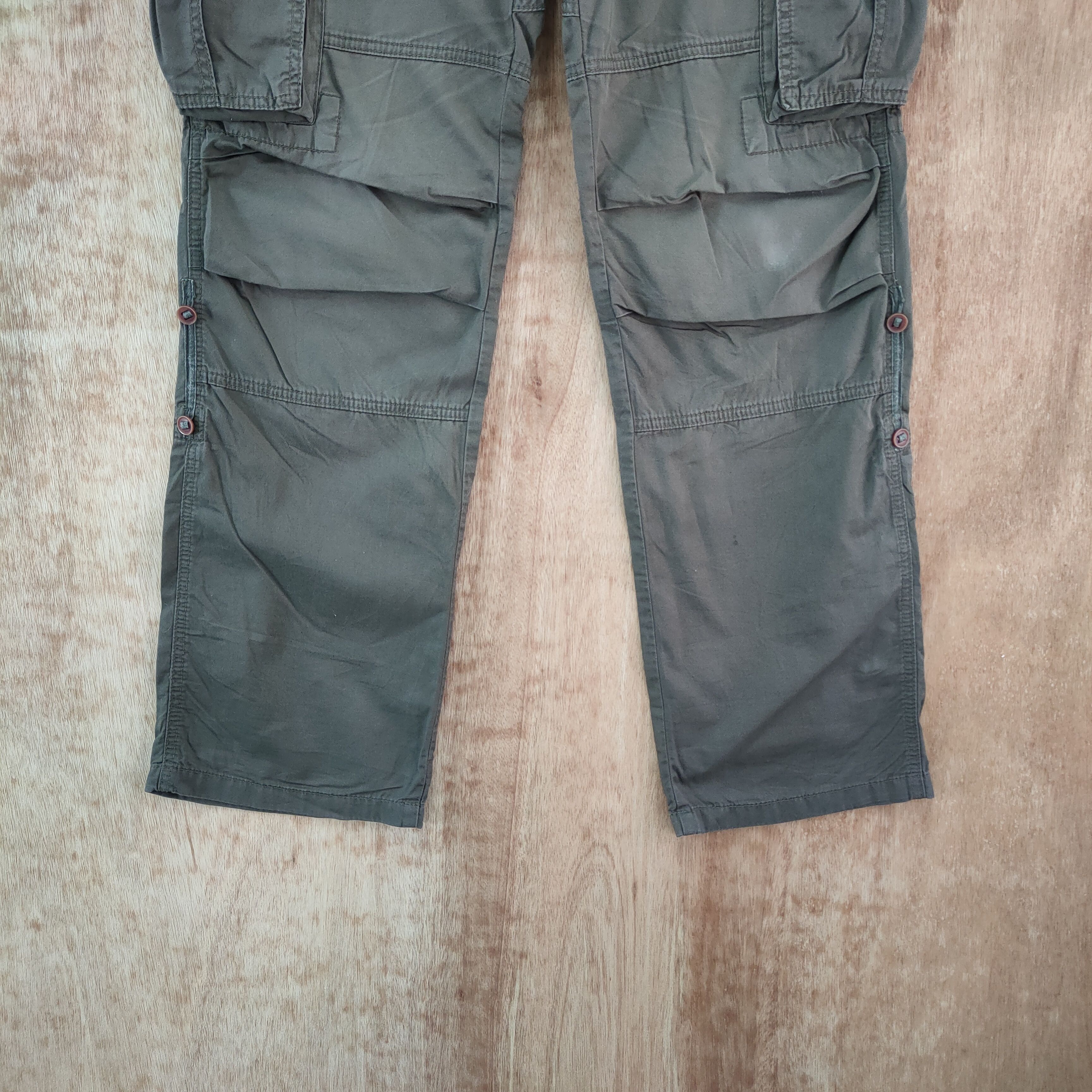 Japanese Brand VINTAGE TAKEO KIKUCHI FADED CARGO PANTS Size US 34 / EU 50 - 3 Thumbnail