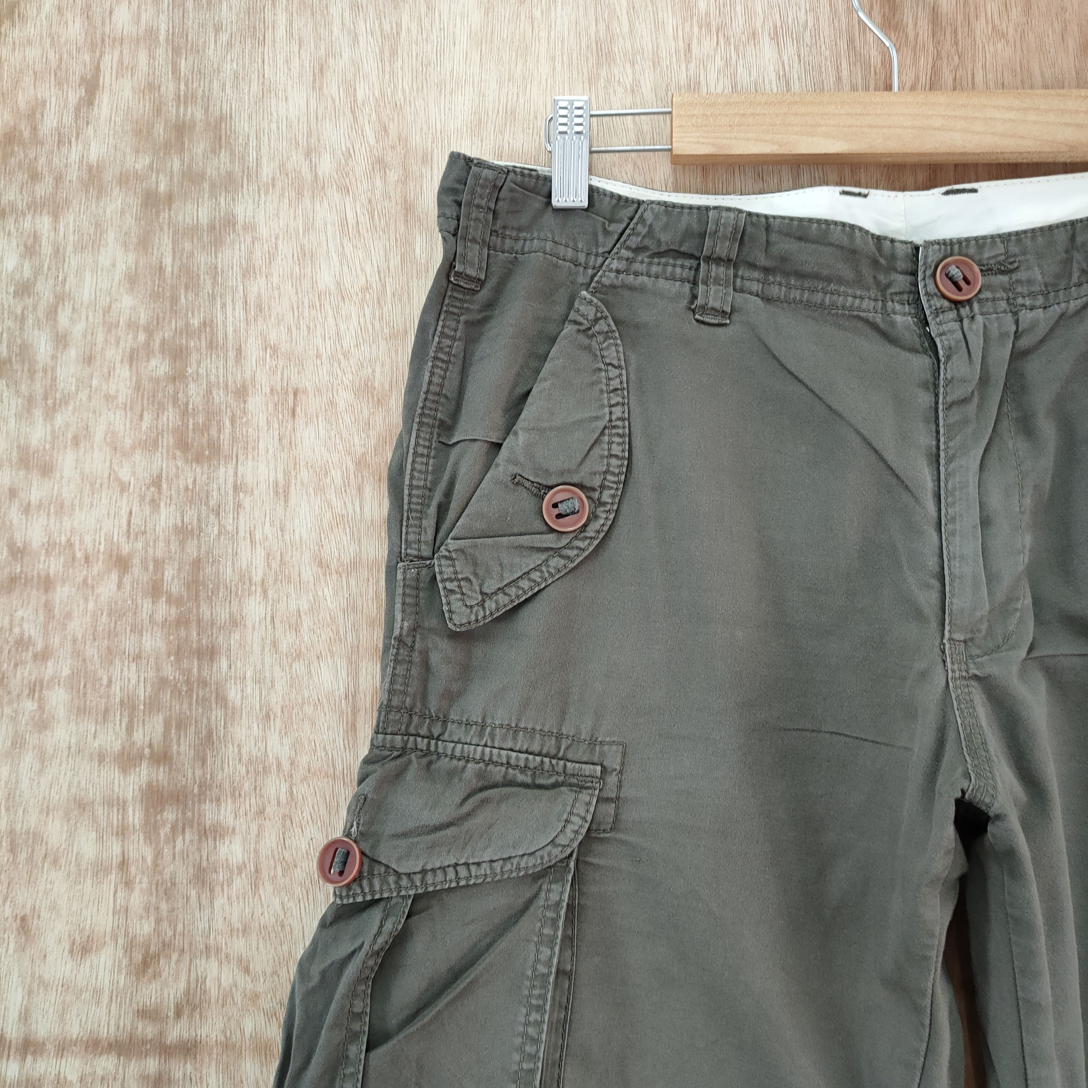 Japanese Brand VINTAGE TAKEO KIKUCHI FADED CARGO PANTS Size US 34 / EU 50 - 9 Thumbnail