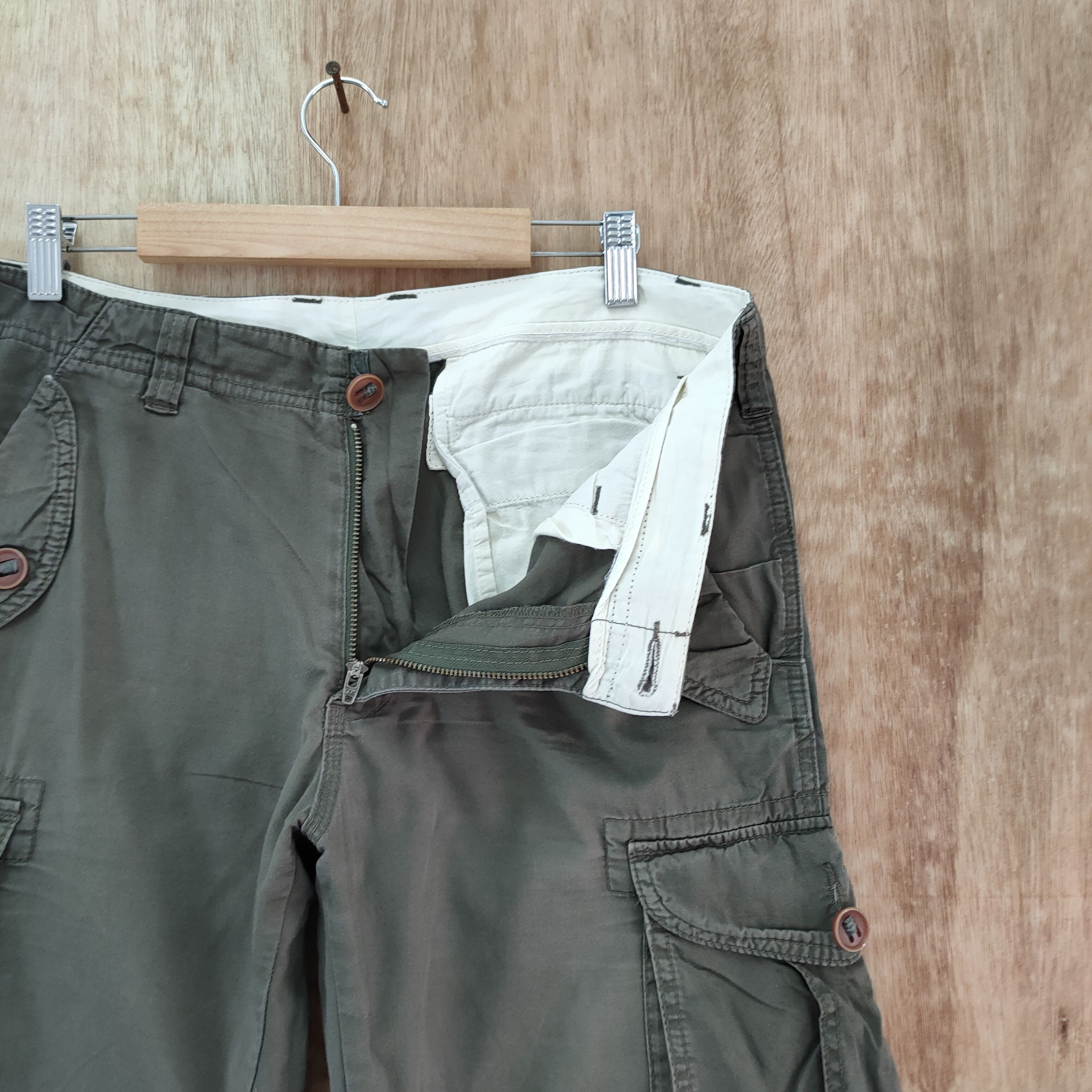 Japanese Brand VINTAGE TAKEO KIKUCHI FADED CARGO PANTS Size US 34 / EU 50 - 7 Thumbnail