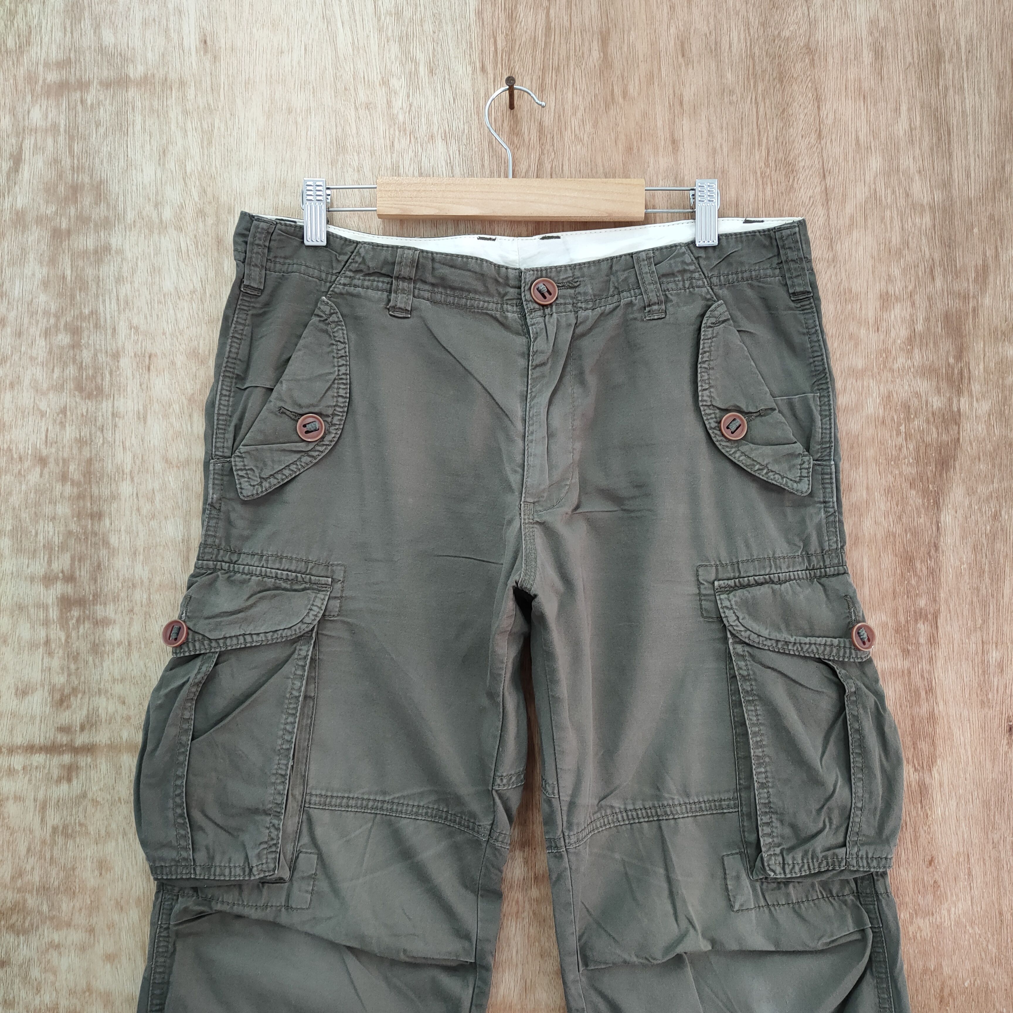 Japanese Brand VINTAGE TAKEO KIKUCHI FADED CARGO PANTS Size US 34 / EU 50 - 2 Thumbnail