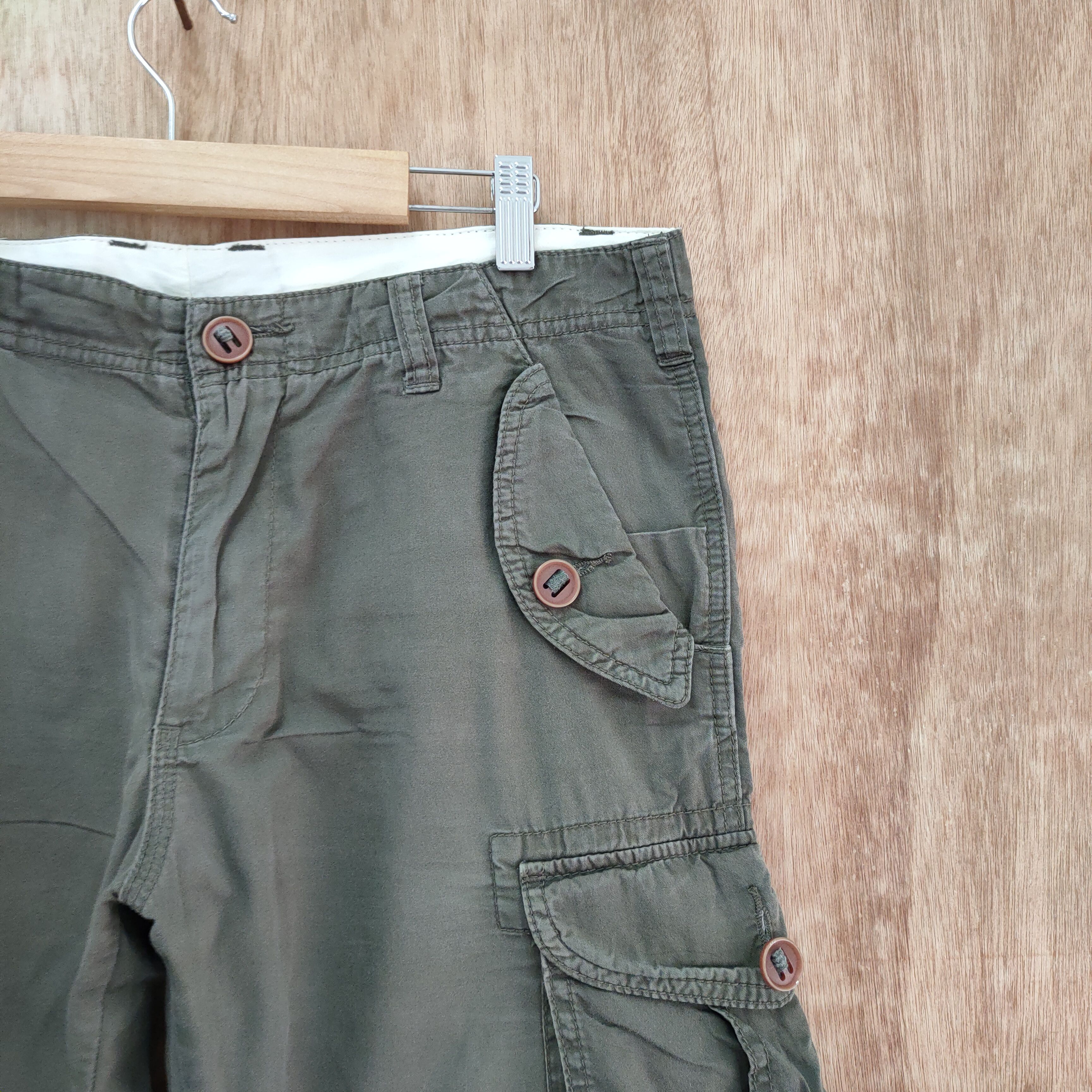 Japanese Brand VINTAGE TAKEO KIKUCHI FADED CARGO PANTS Size US 34 / EU 50 - 8 Thumbnail
