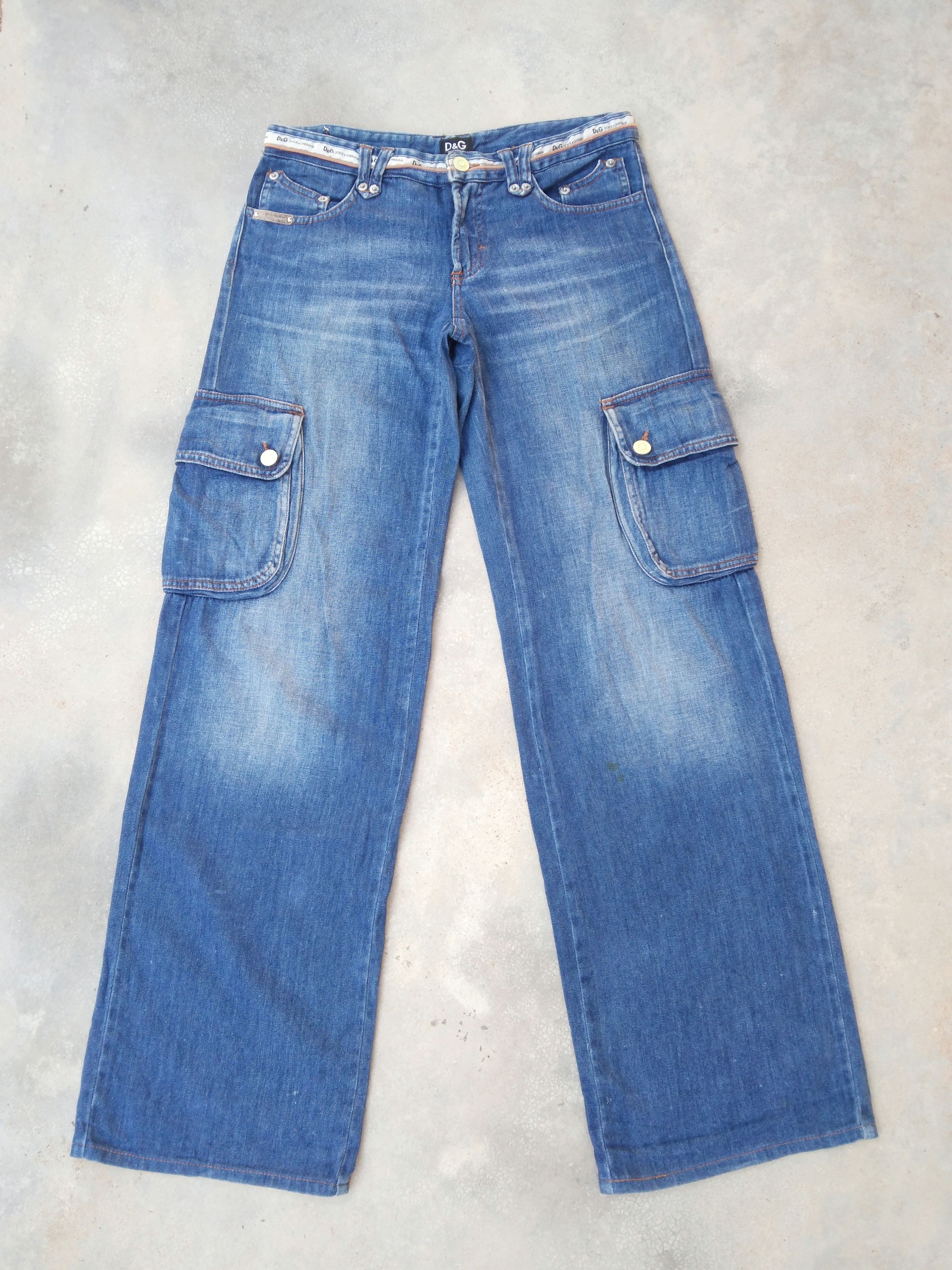 Dolce & Gabbana Jeans Wide Straight Leg Multipocket 27x31